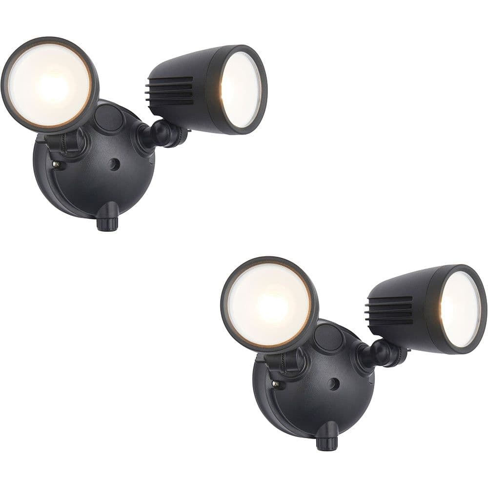 2 PACK Twin Light Outdoor Adjustable Spot Light 2 x 10W CCT LED Module