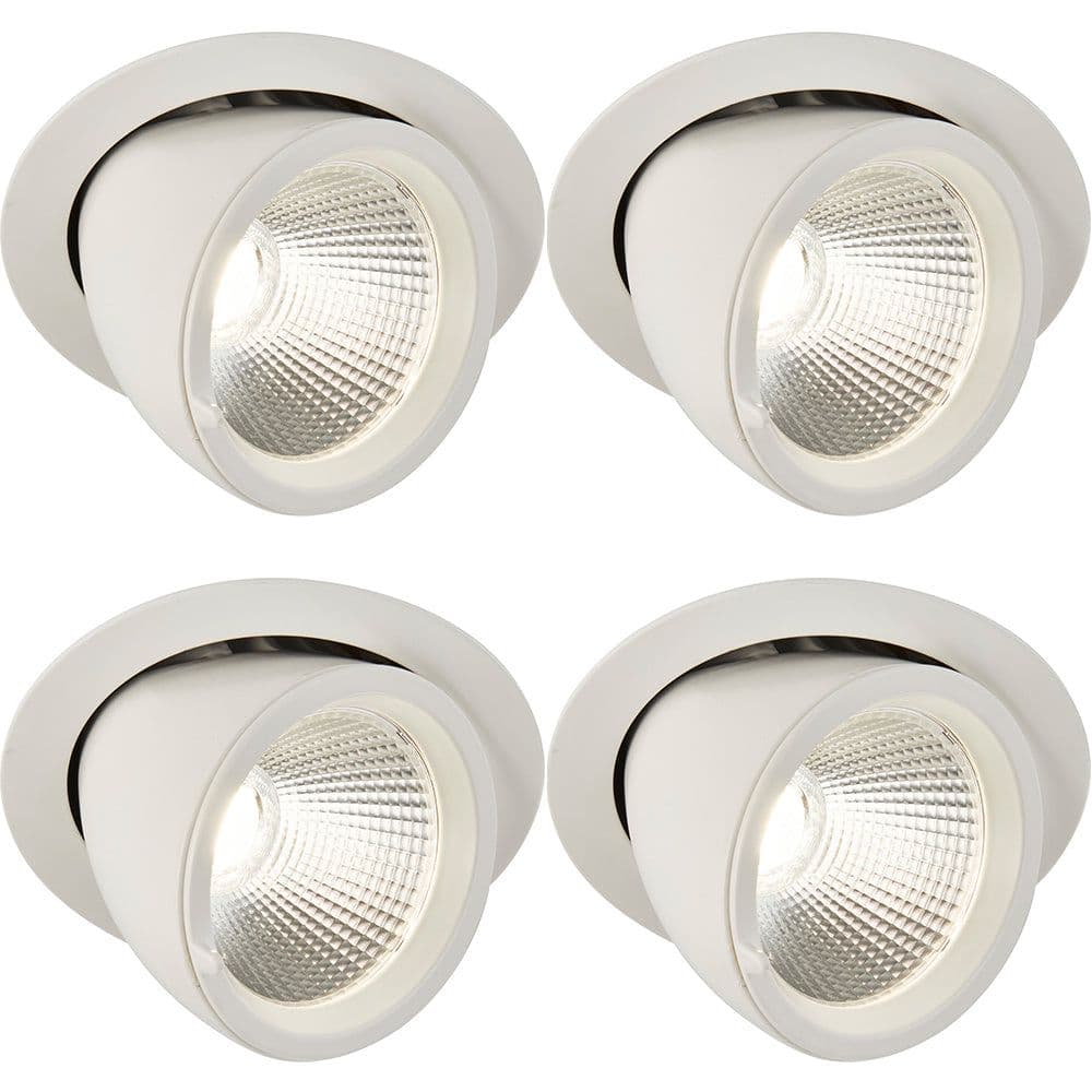 4 PACK Fully Adjustable Ceiling Downlight 36W Cool LED Matt