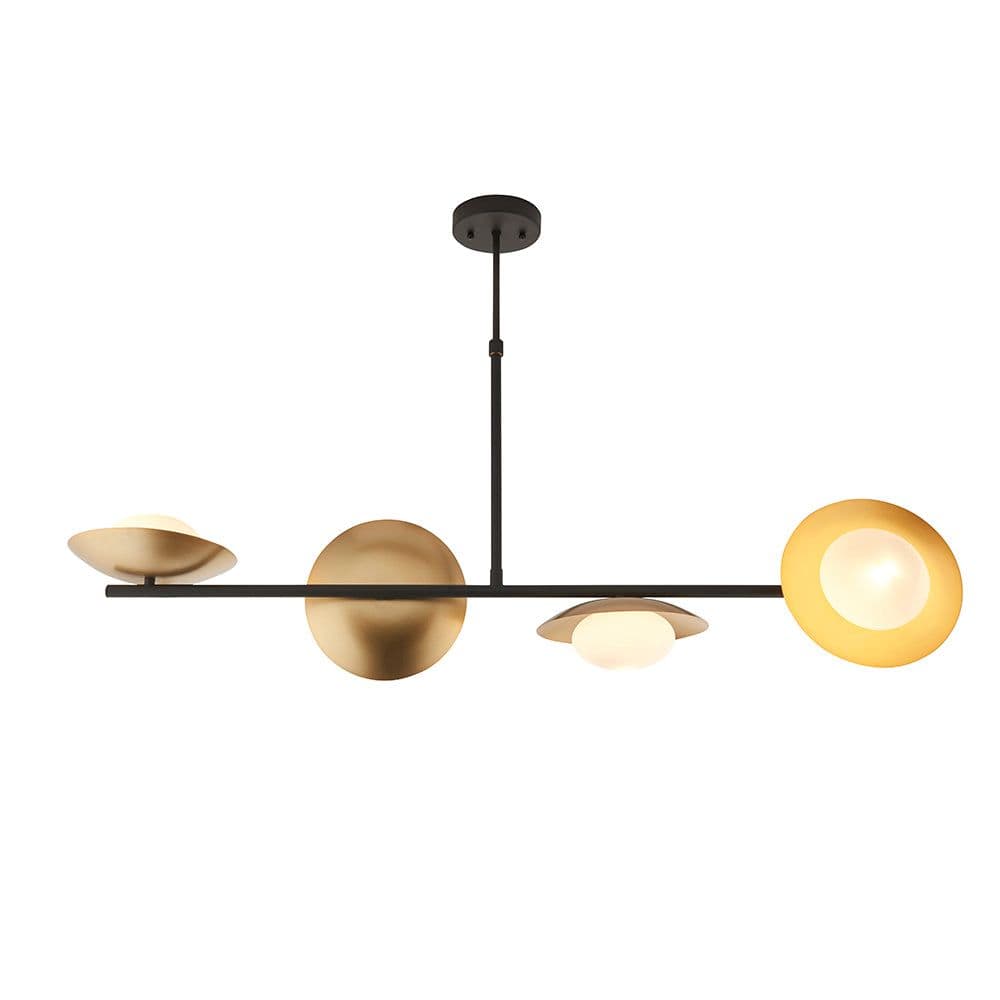 Dark Bronze & Metal Ceiling Pendant Light 4 Bulb Hanging Lamp Fitting