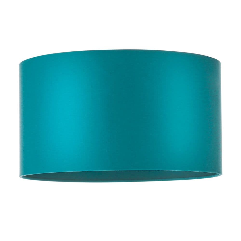 380mm Satin Fabric Cylinder Lamp Shade Rolled Edge 10W E27 LED