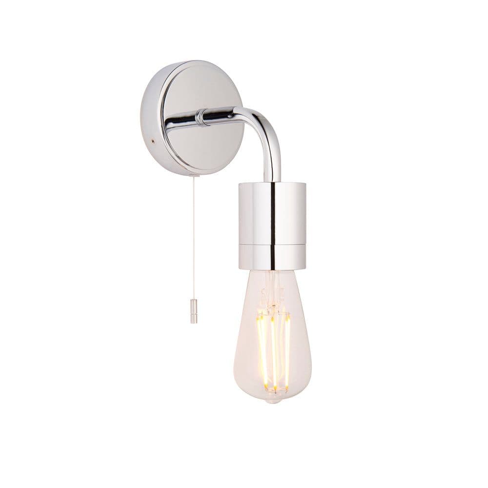 Polished Chrome Plated Bathroom Wall Light IP44 Rated Modern LED Sconce Lamp