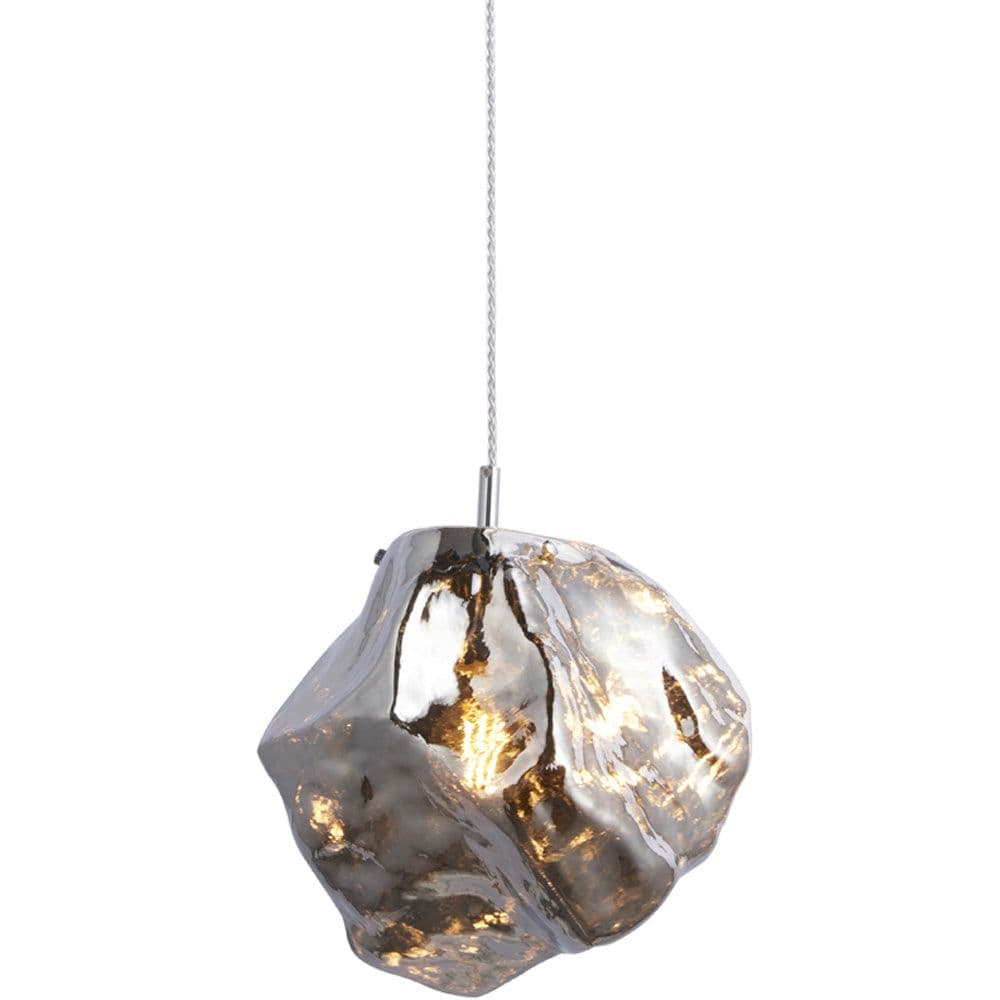 Chrome Rock Design Ceiling Pendant Light Dimmable Hanging Light Fitting