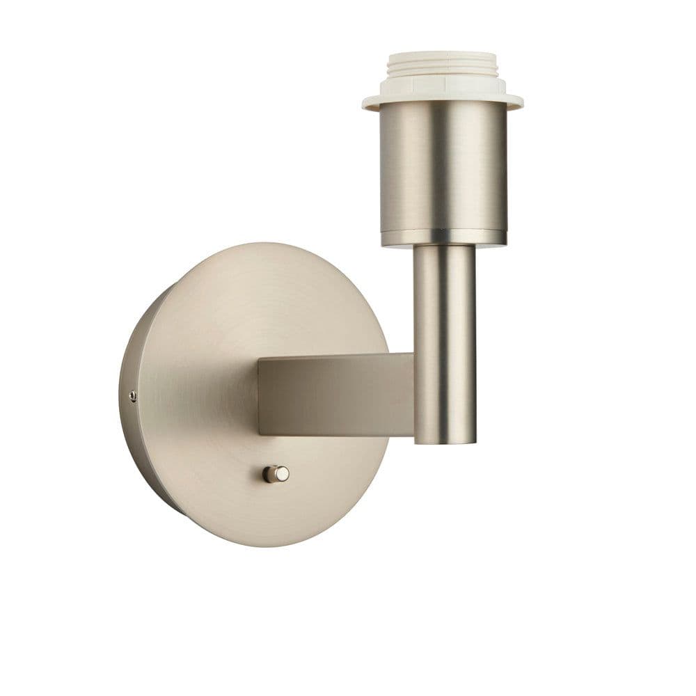 Indoor Wall Light Fitting Matt Nickel Plate Circular Wall Plate