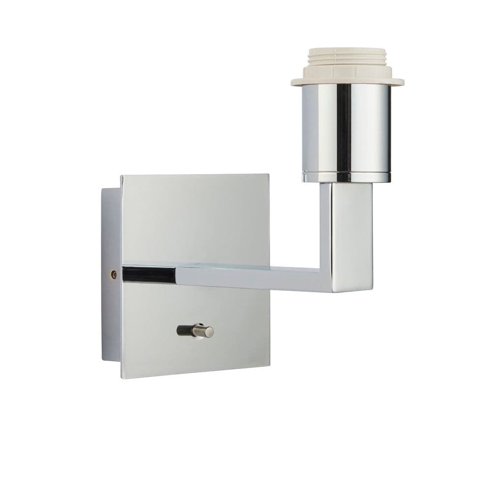 Indoor Wall Light Fitting Polished Chrome Square Wall Plate Modern Sconce
