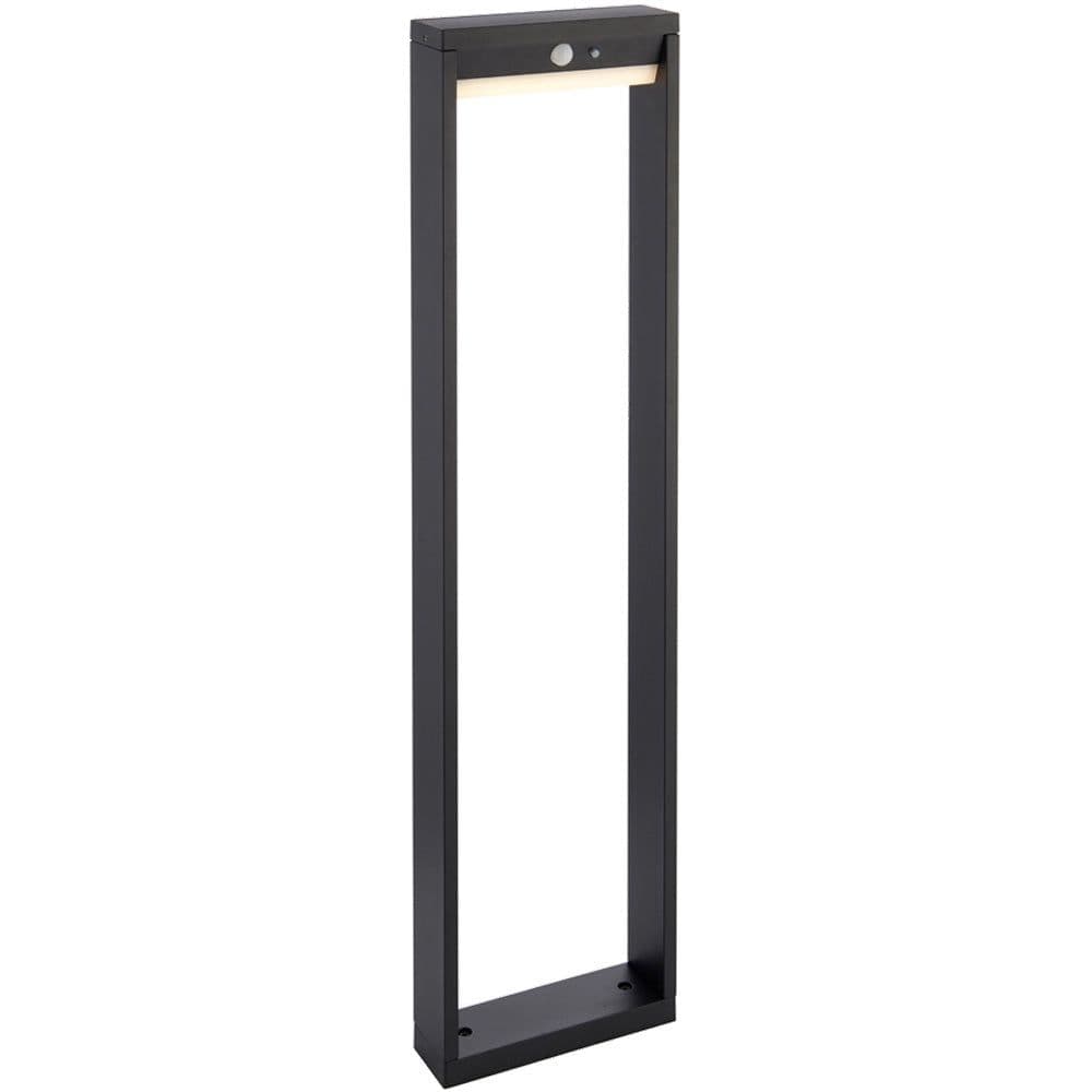 800mm Solar Powered Outdoor Bollard Post Light Textured & White Diffuser