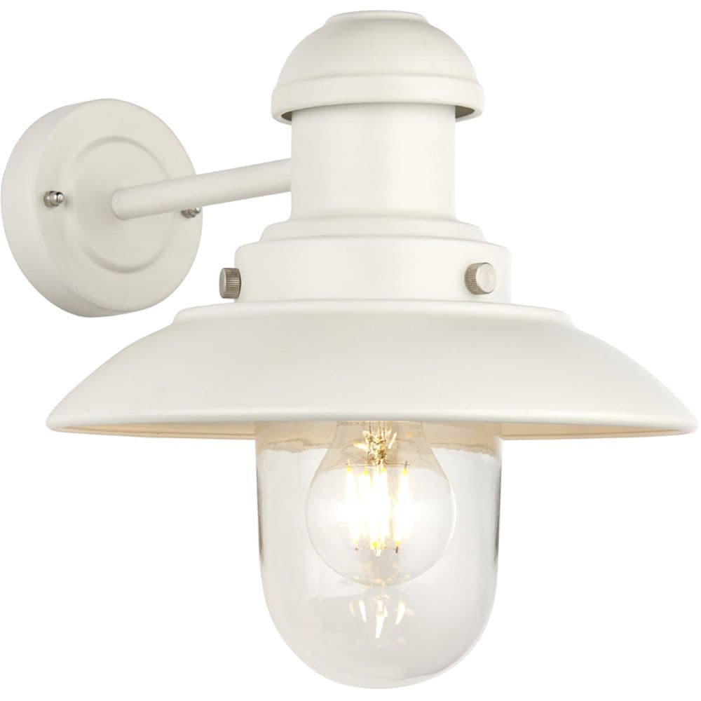 Non Automatic Outdoor Wall Light Gloss & Glass Shade IP44 Rated