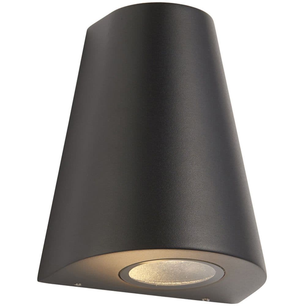 Non Automatic Up & Down Outdoor Wall Light Textured & Clear Glass