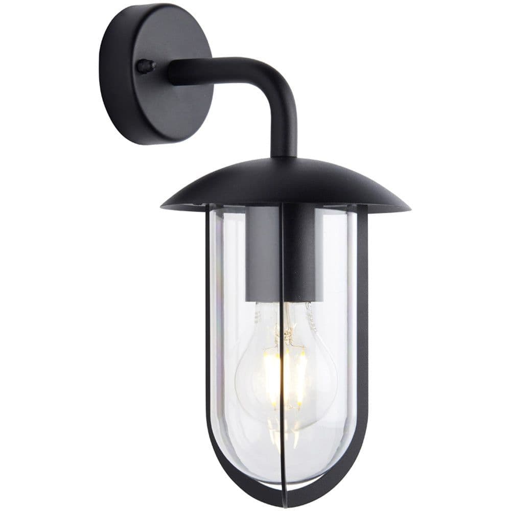 Textured Outdoor Wall Light Clear Shade Classic Exterior Light Fitting