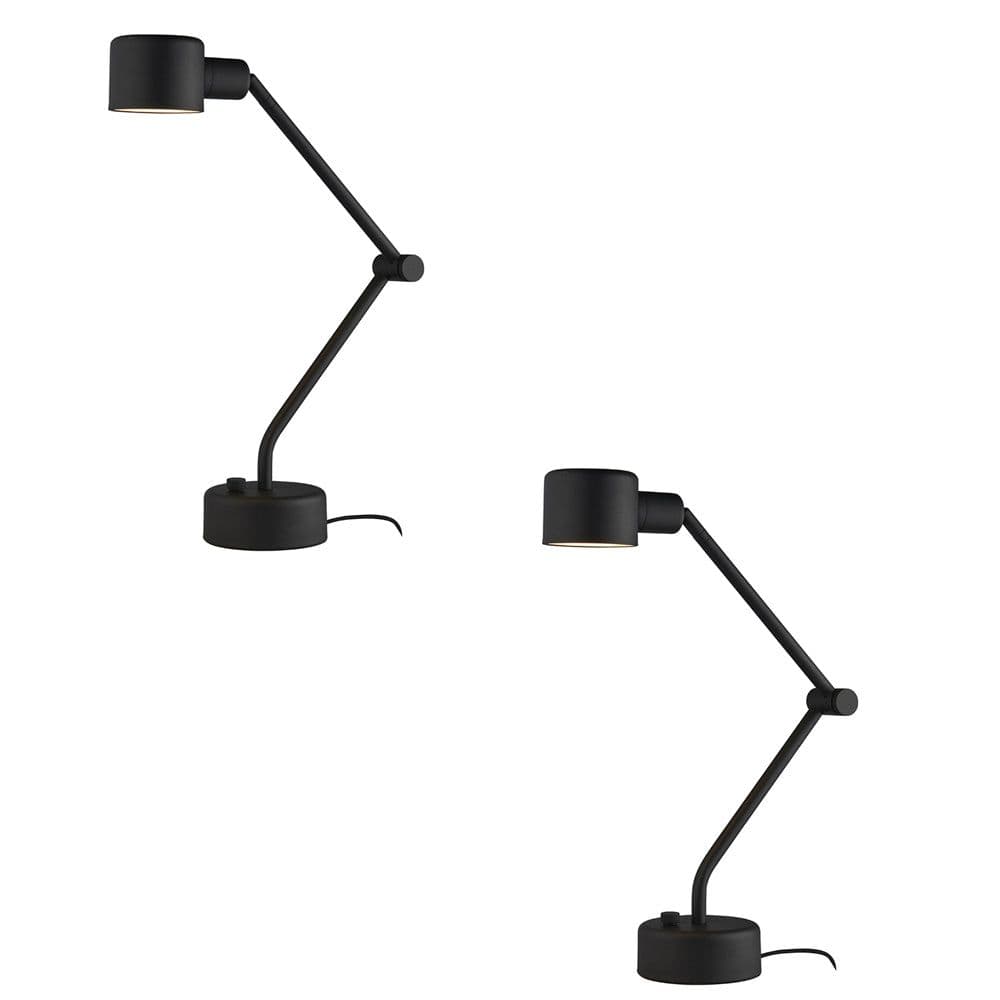 2 PACK Industrial Task Lamp Adjustable Table Desk Light Rotating Head