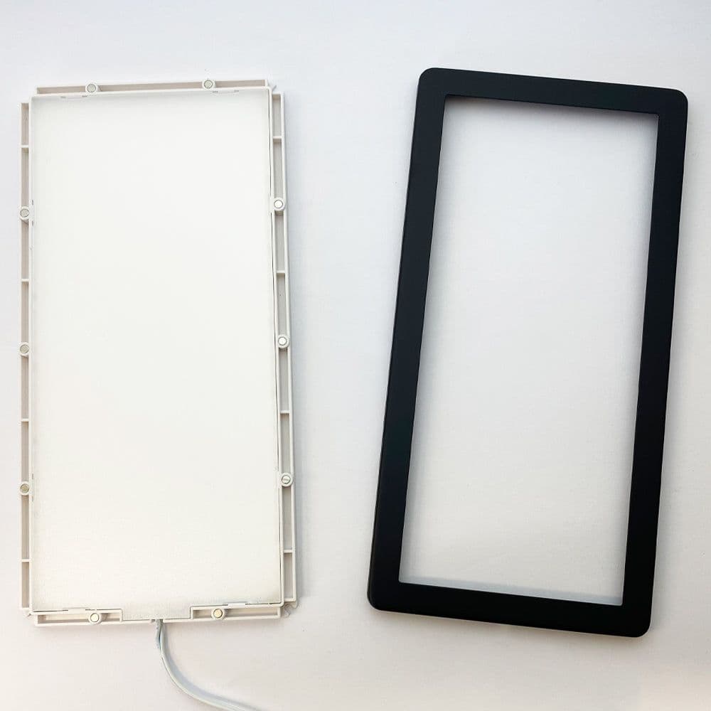 1x MATT Ultra Slim Rectangle Under Cabinet Kitchen Light & Driver Kit Warm White Diffused LED