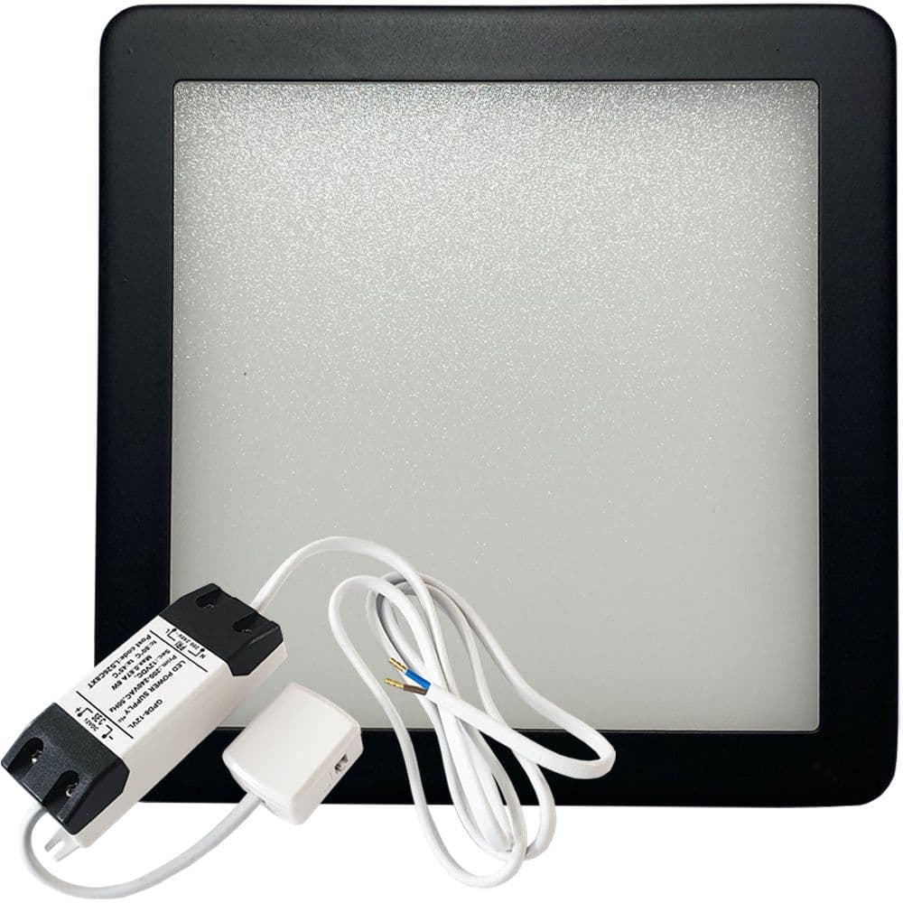 1x MATT Ultra Slim Square Under Cabinet Kitchen Light & Driver Kit Natural White Diffused LED