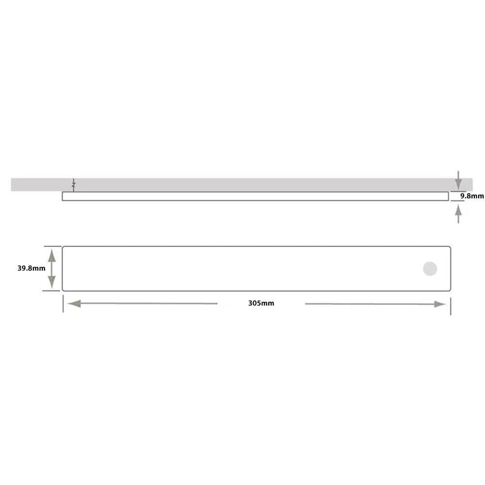2x 305mm Rechargeable Kitchen Cabinet Strip Light & Auto PIR On Off Natural LED