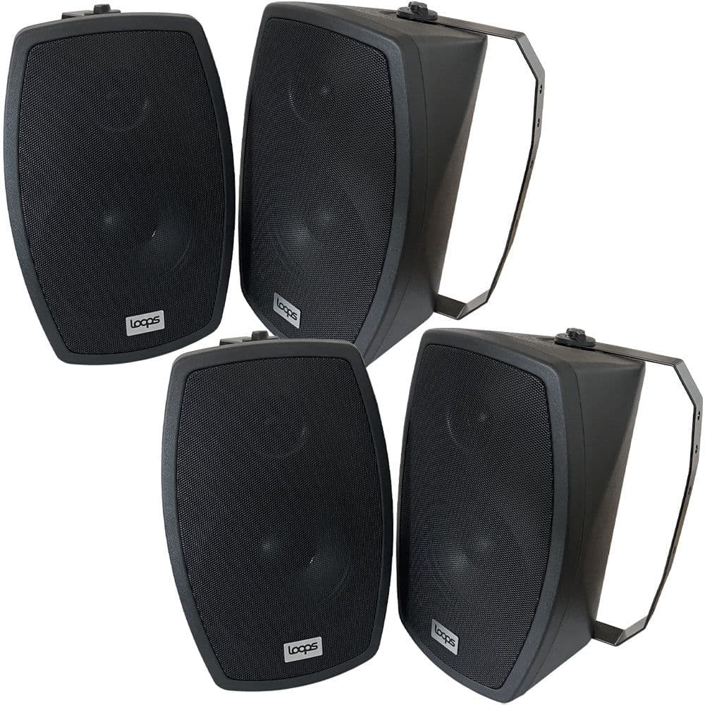2x Pair 6.5" Outdoor Rated Wall Speakers 140W 8 Ohm IP55 Weatherproof