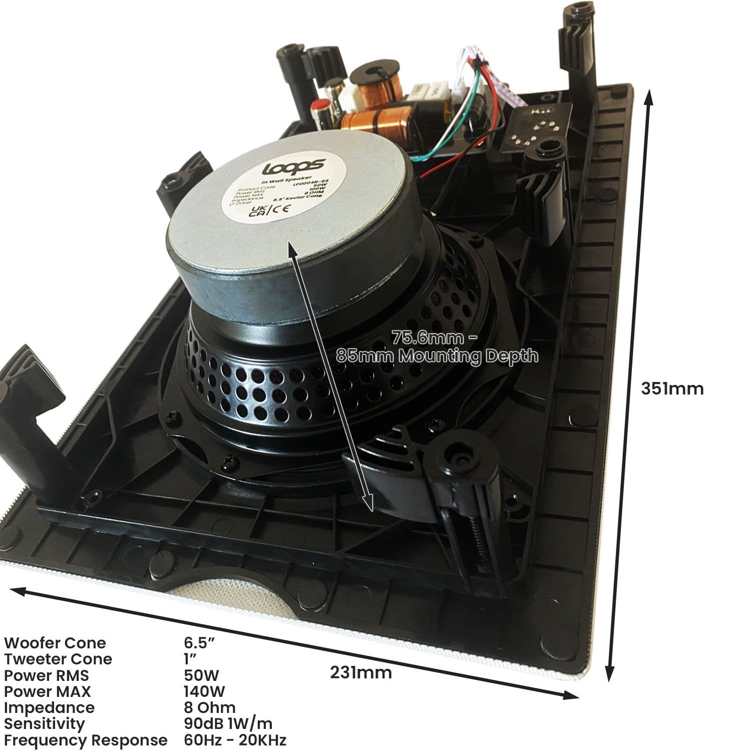 1100W Bluetooth Sound System & 4x 140W Wall Speakers 4 Zone Room Amp