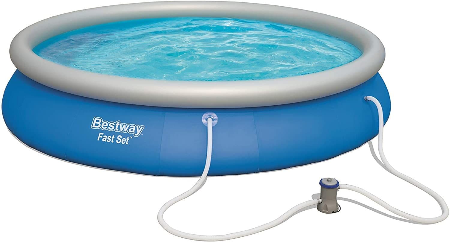 Bestway Fast Set 9,677L Swimming Paddling Pool Set 15' x 33"/4.57m x 84cm