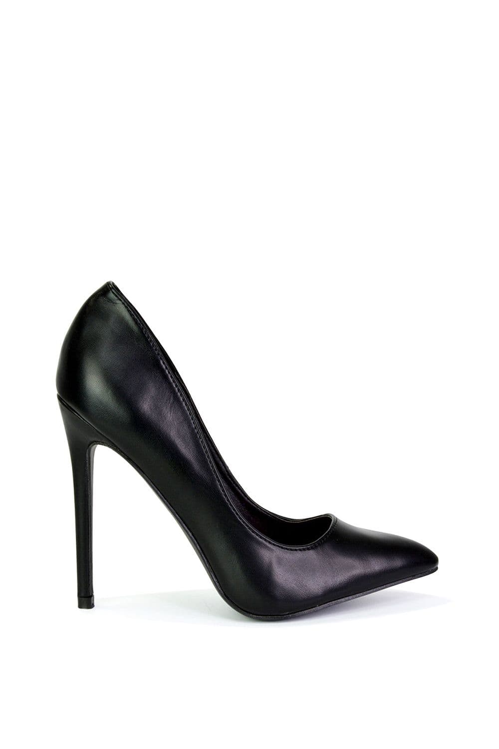 XY London Women's 'Lu Lu' Pointed Toe Statement Stiletto High Heel Court Shoes in Black | Size: 3