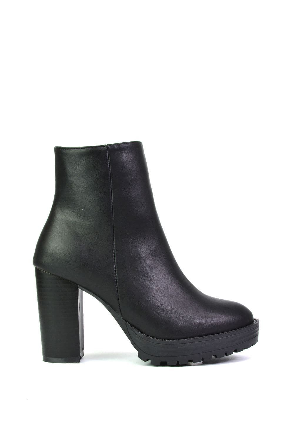 XY London Women's 'Cole' Ankle Boots With Platform Heel in Black | Size: 8