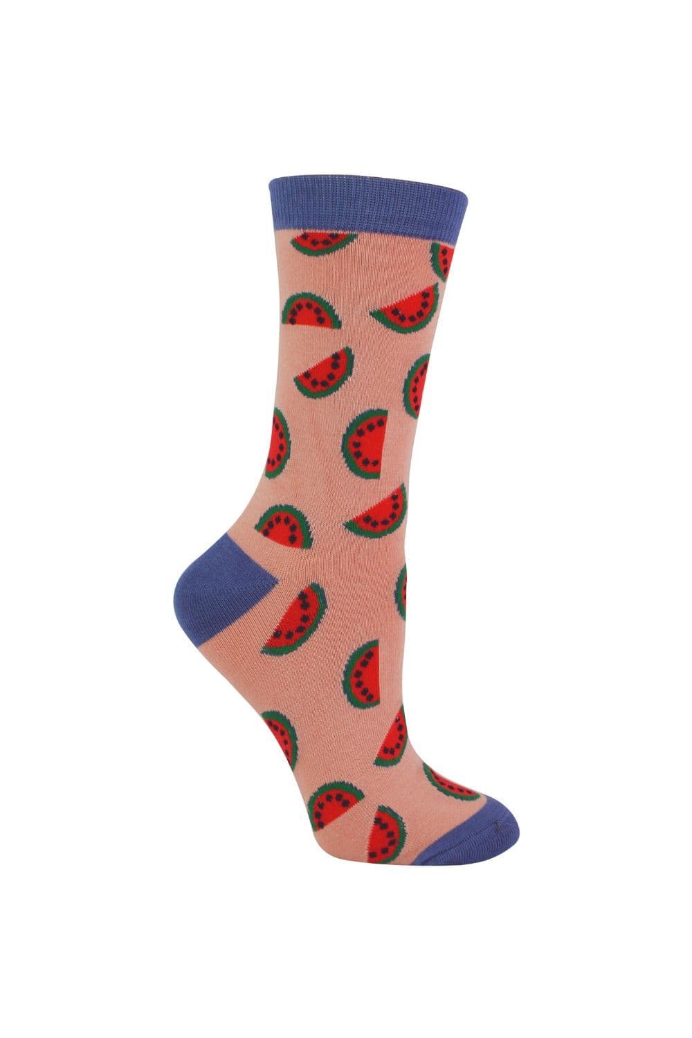 1 Pack Novelty Dusky Watermelon Bamboo Socks