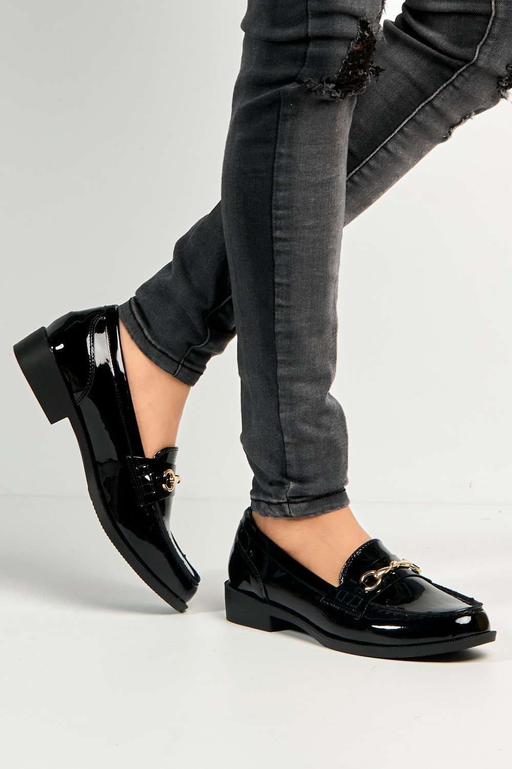 Leefia Horsebit Detail Loafers