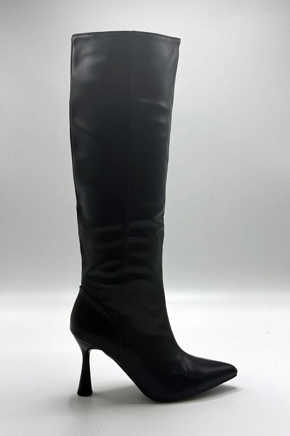 Doree Pointed Toes Heeled Knee High Boots