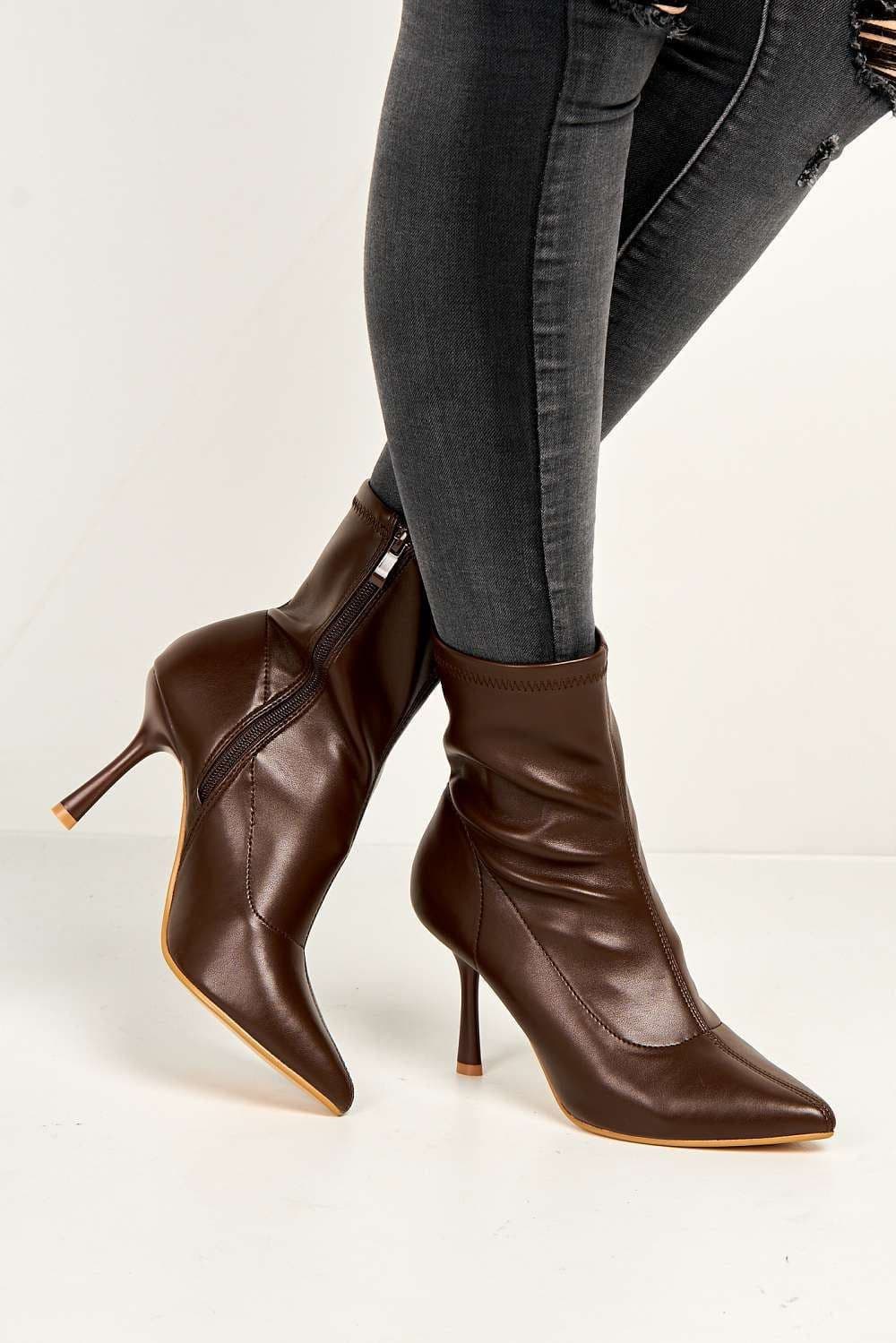 Aayat Pointed Toe Heeled Boots