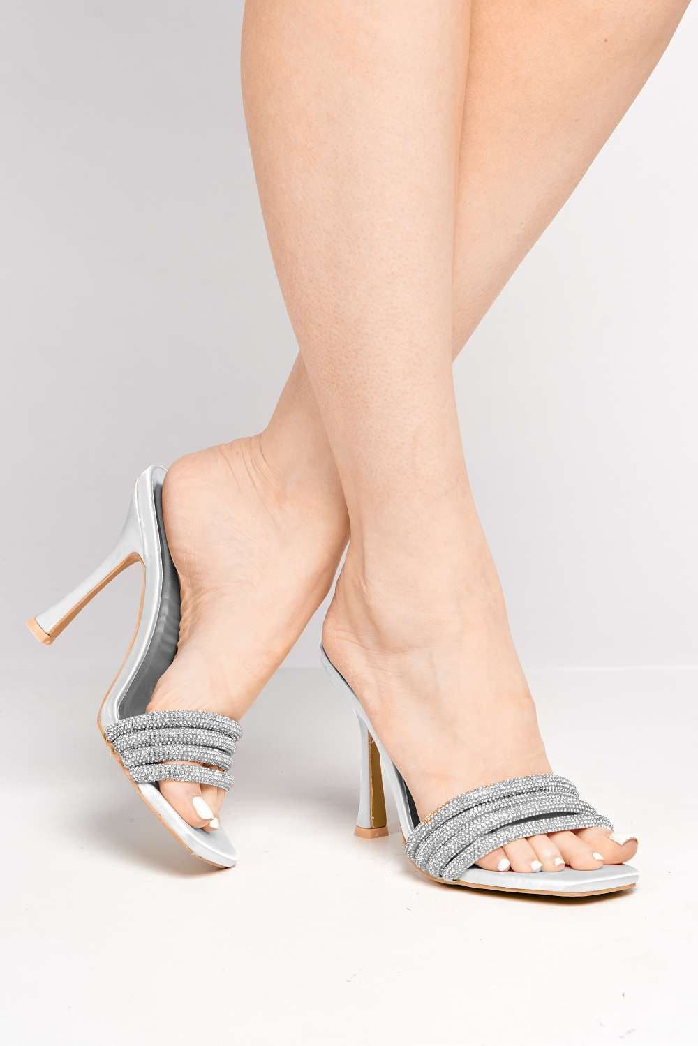 Leevia Diamante Embellished Heeled Mules