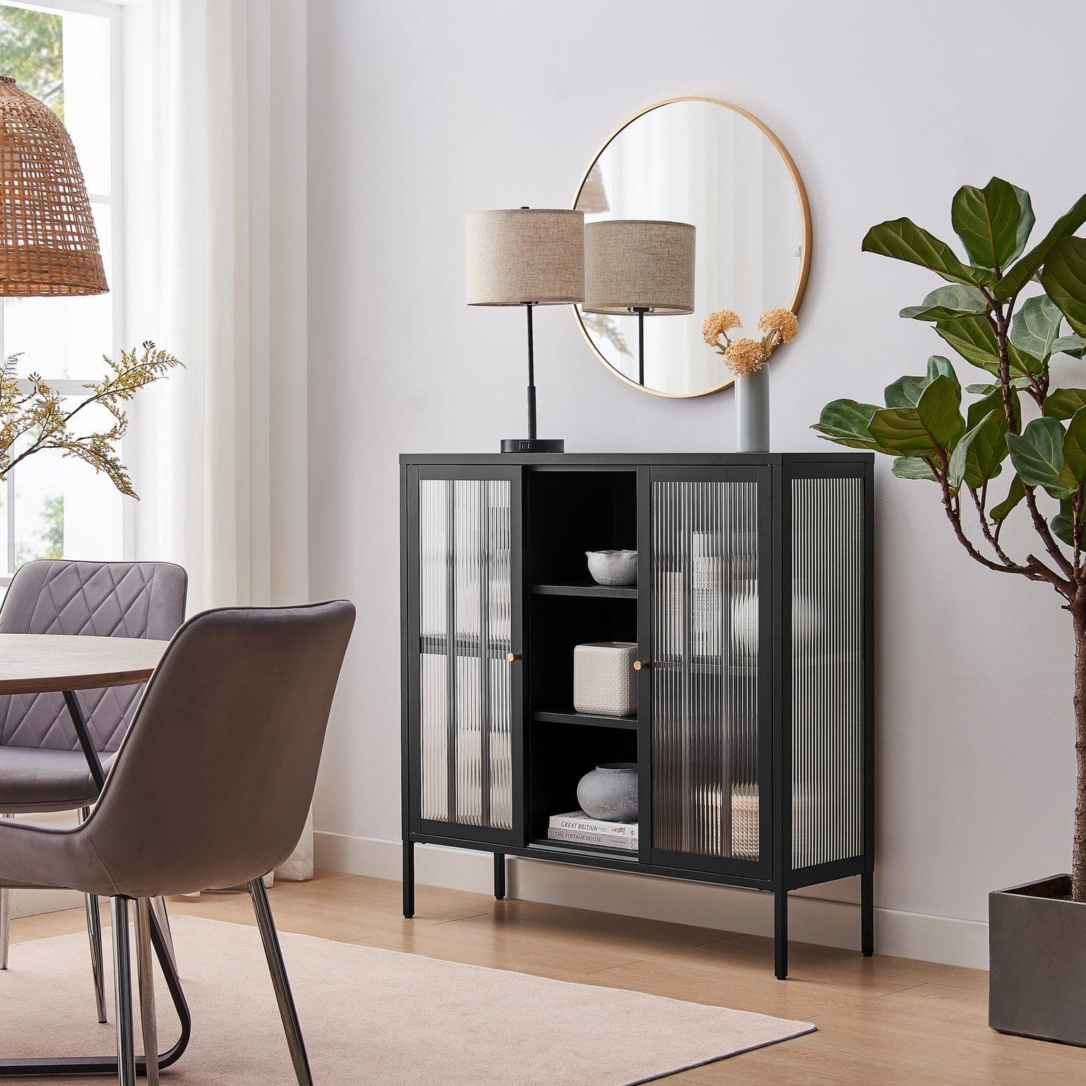 Jia Medium Metal Display Cabinet