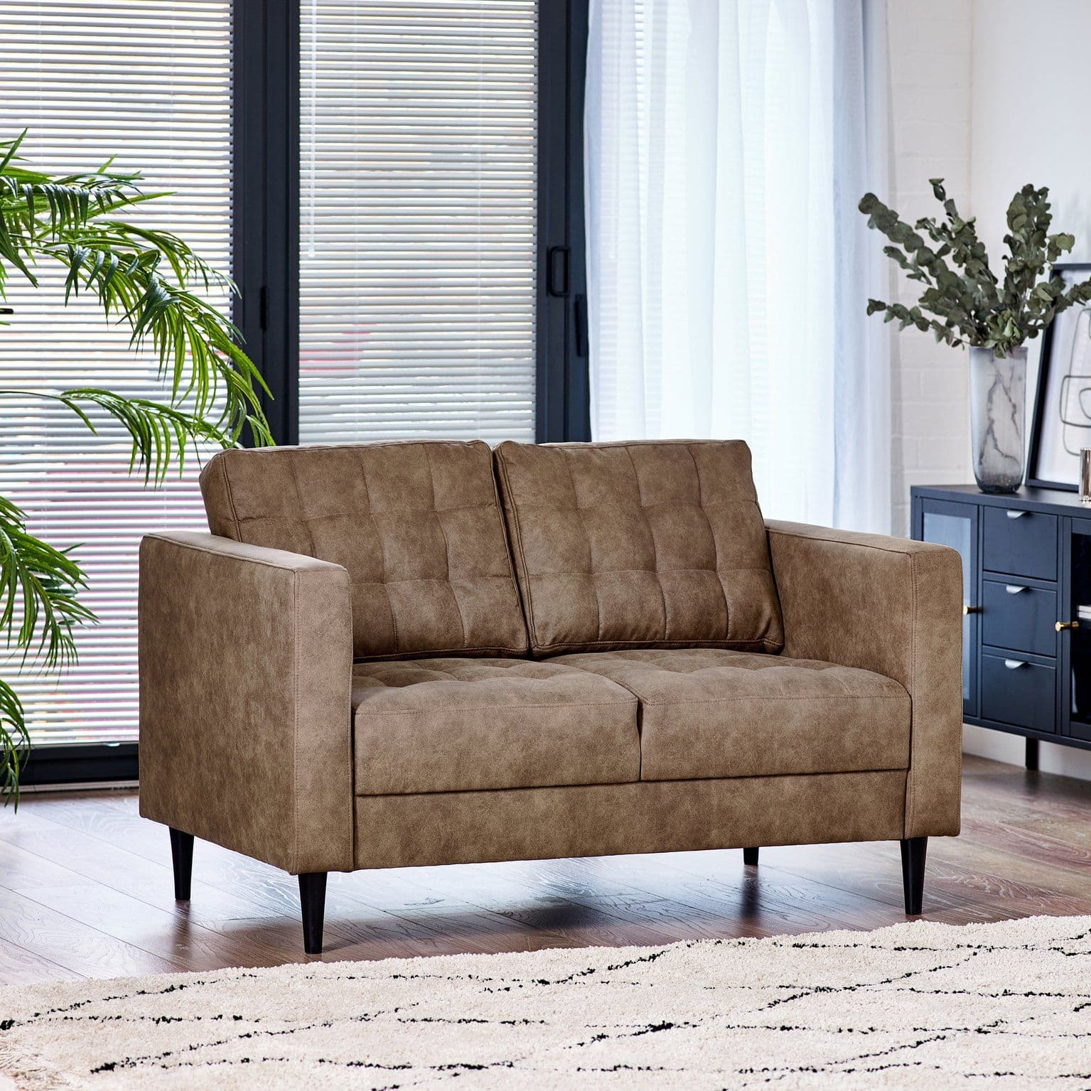 Jolene Faux Leather 2 Seater Sofa