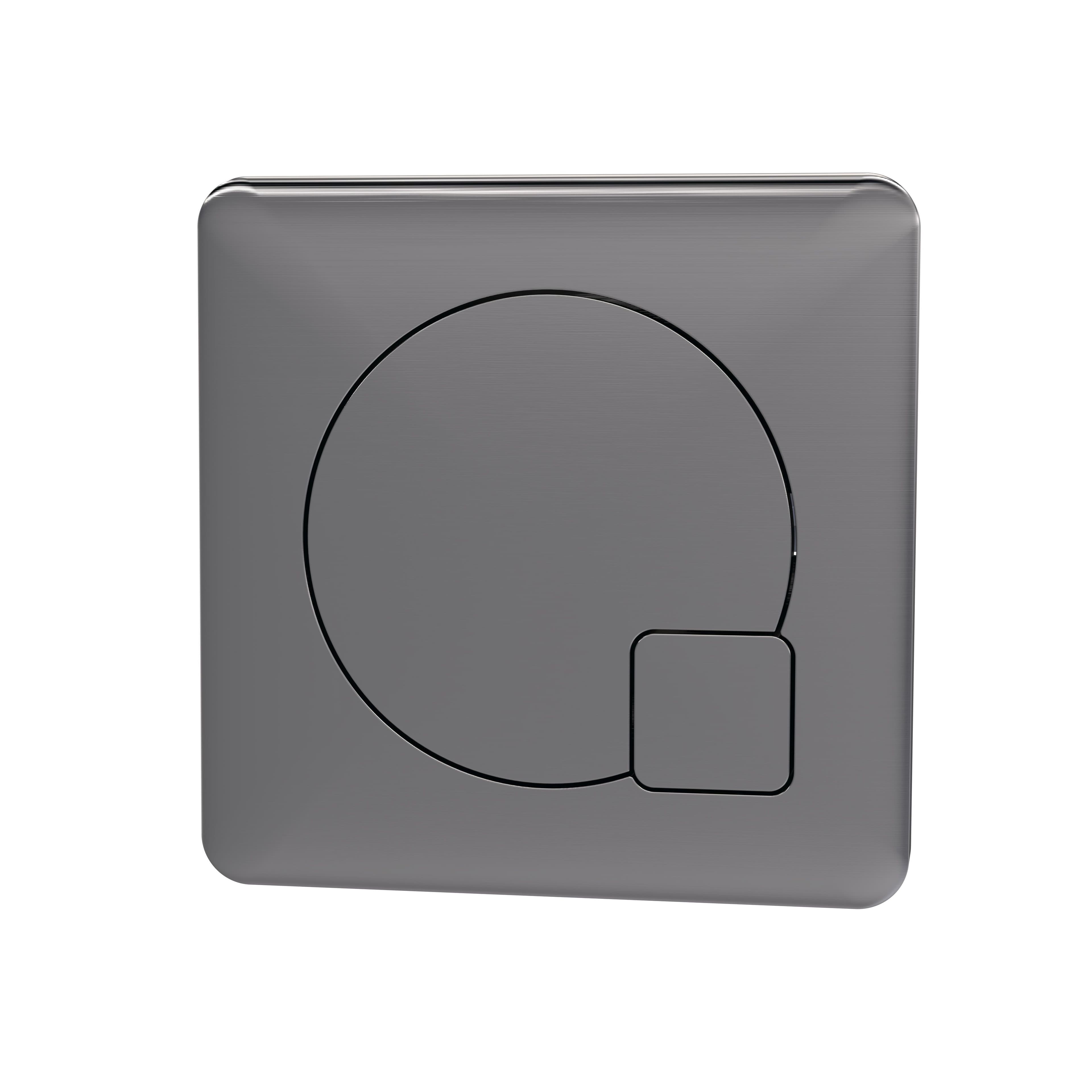 Square Dual Flush Push Button Brushed 70mm