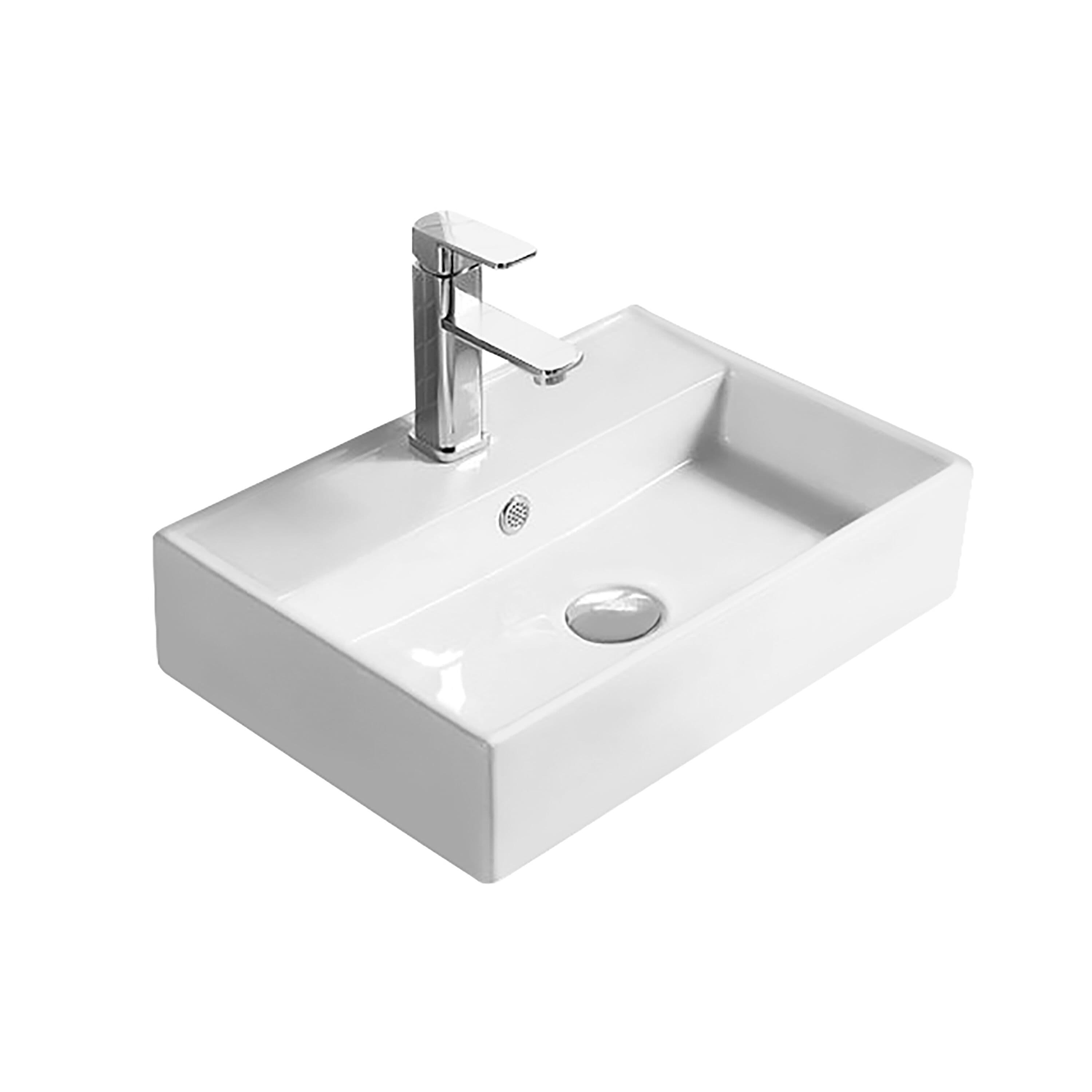 50cm Countertop Basin Overflow Tap Hole Ceramic