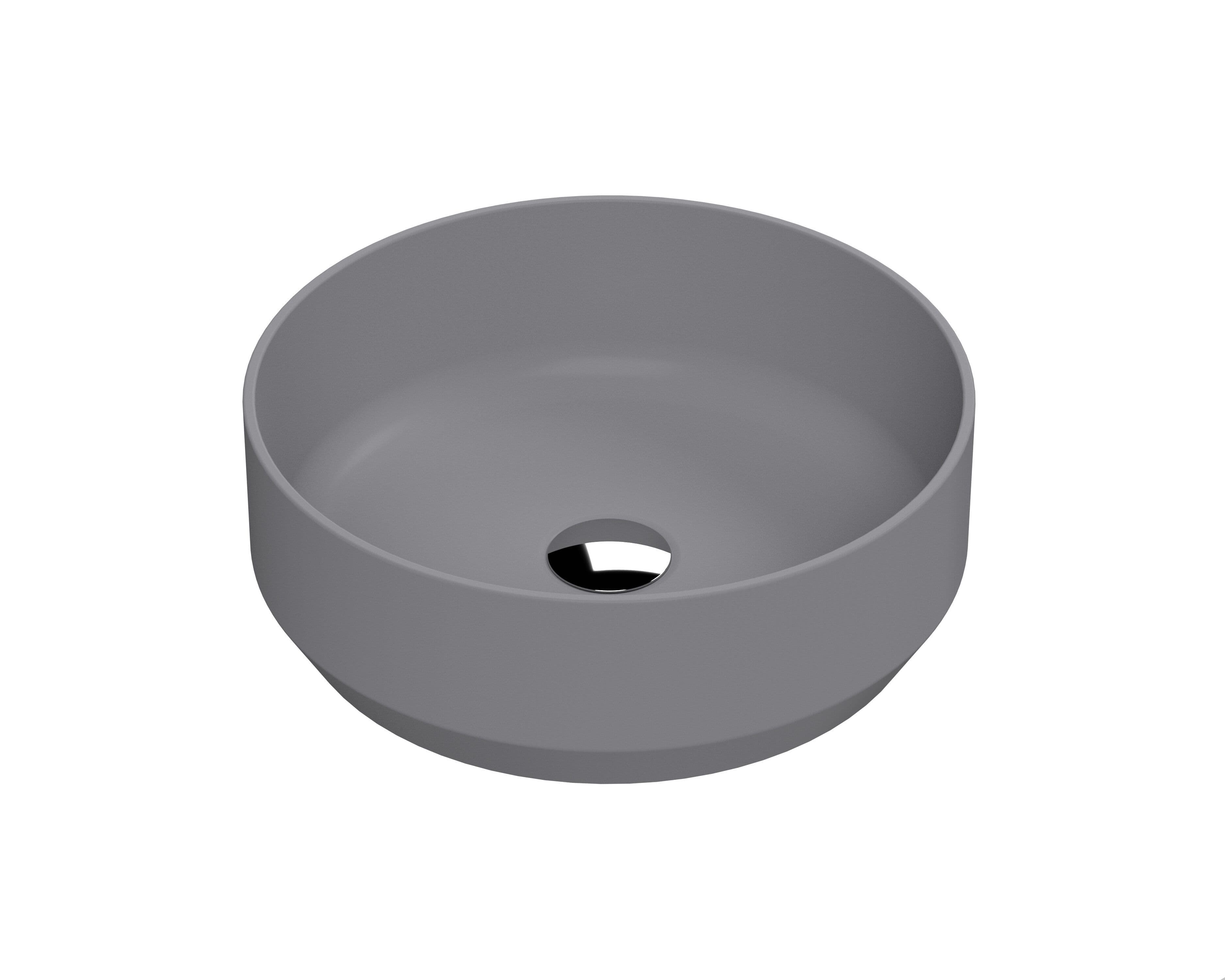 Round Ceramic Countertop Vessel Without Overflow Matt 350mm