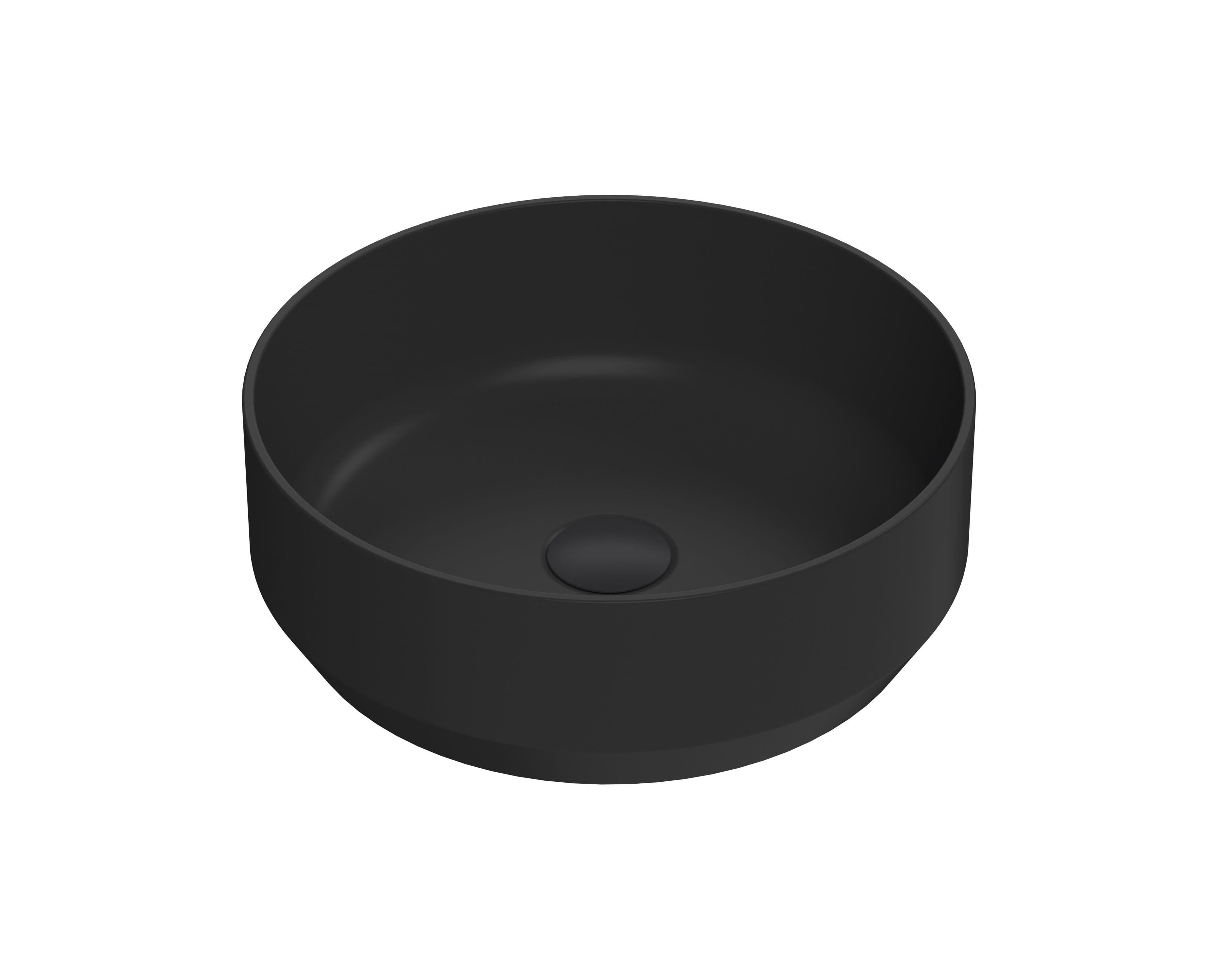 Round Ceramic Countertop Vessel Without Overflow Matt 350mm