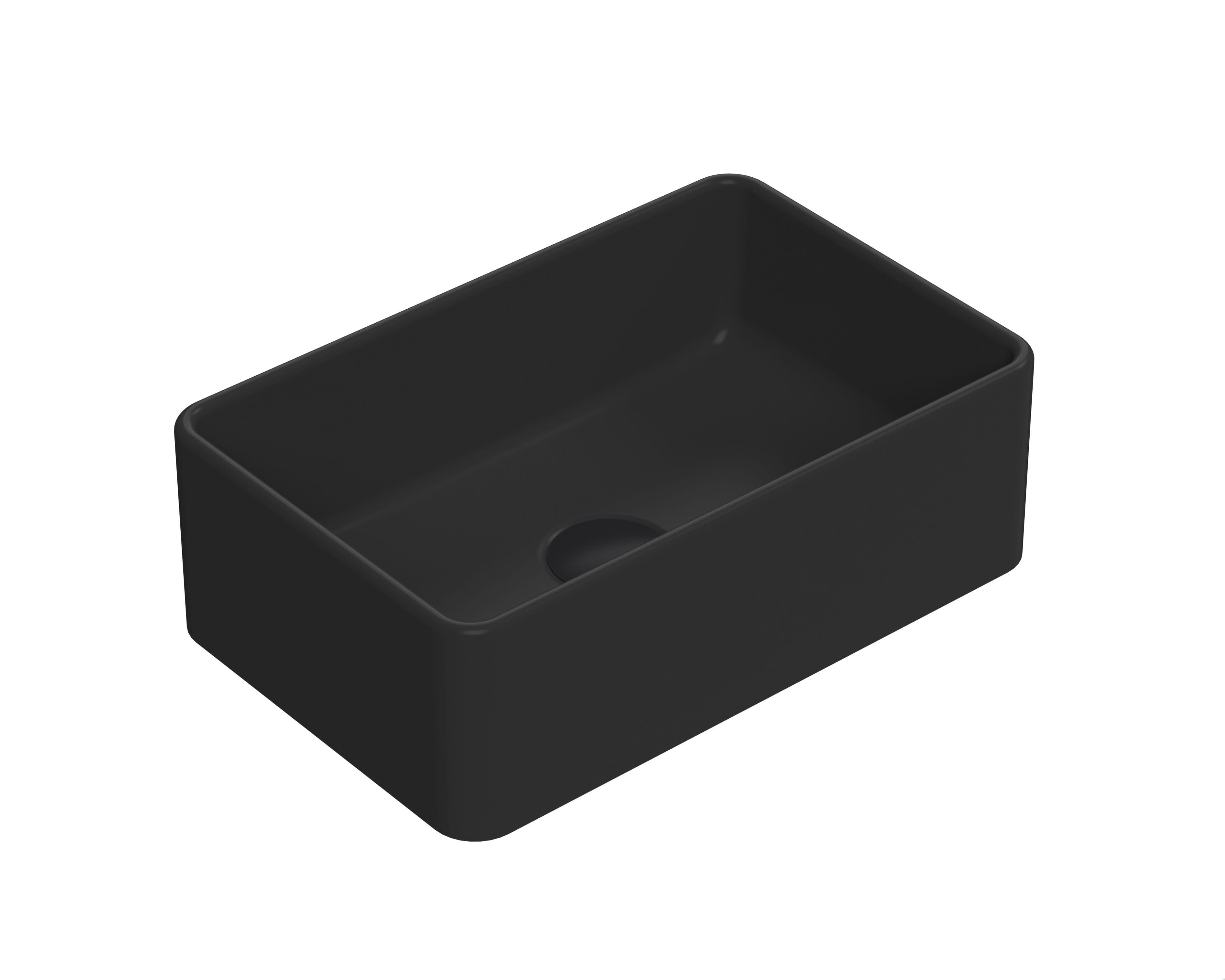 Rectangular Countertop Vessel Without Overflow Matt 365mm
