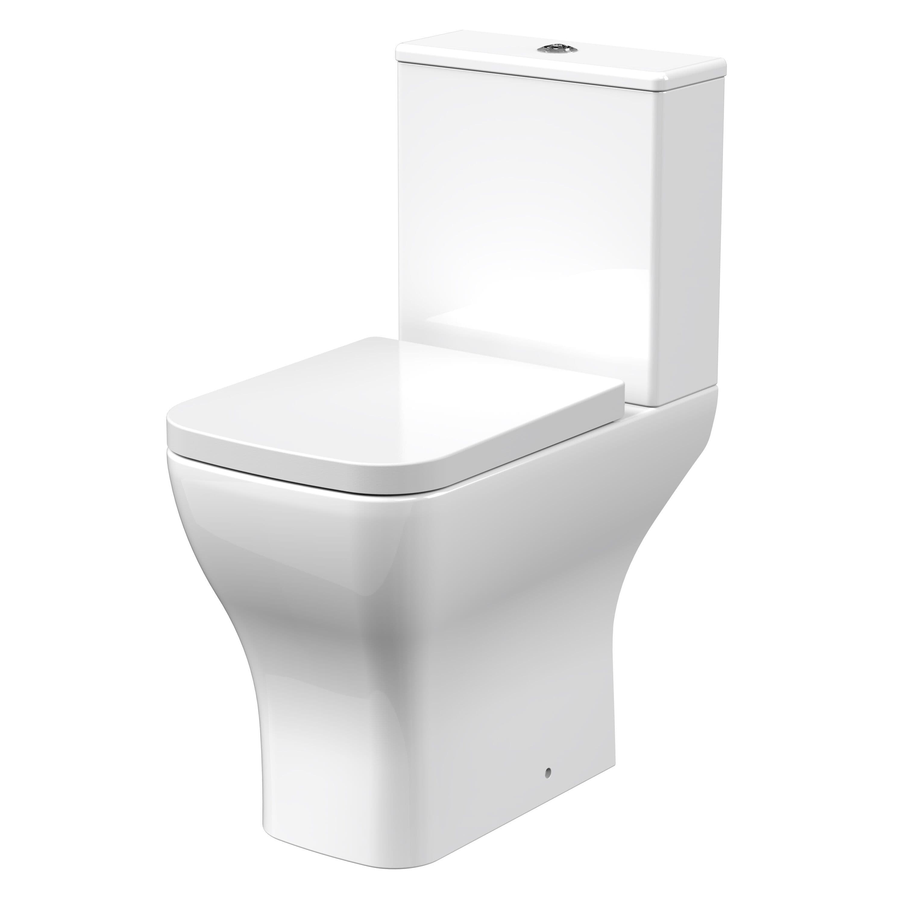 Comfort Height Toilet Pan Cistern & Soft Close Seat 820mm x 375mm x 610mm