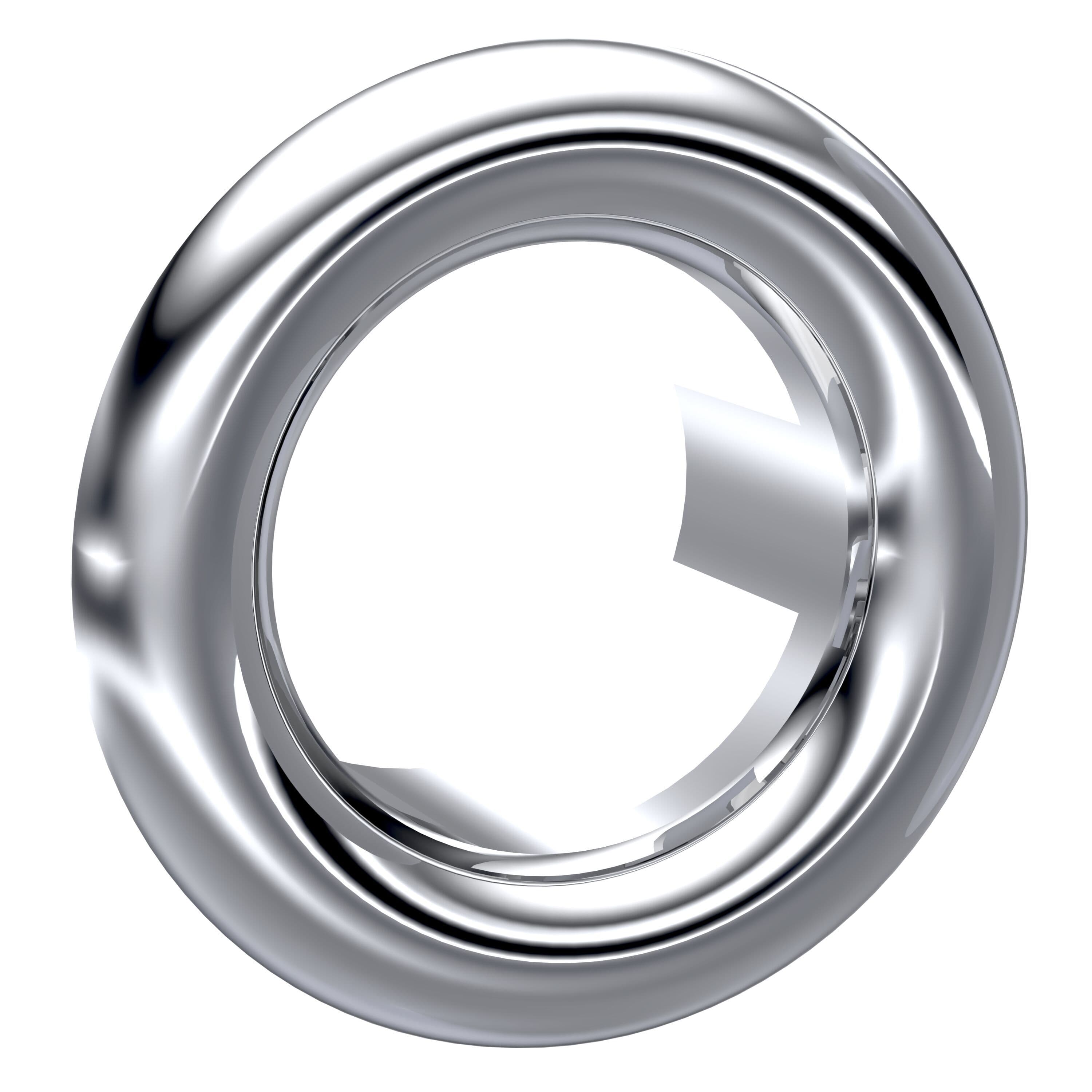 Modern Round Basin Overflow Cover Chrome 18.5mm