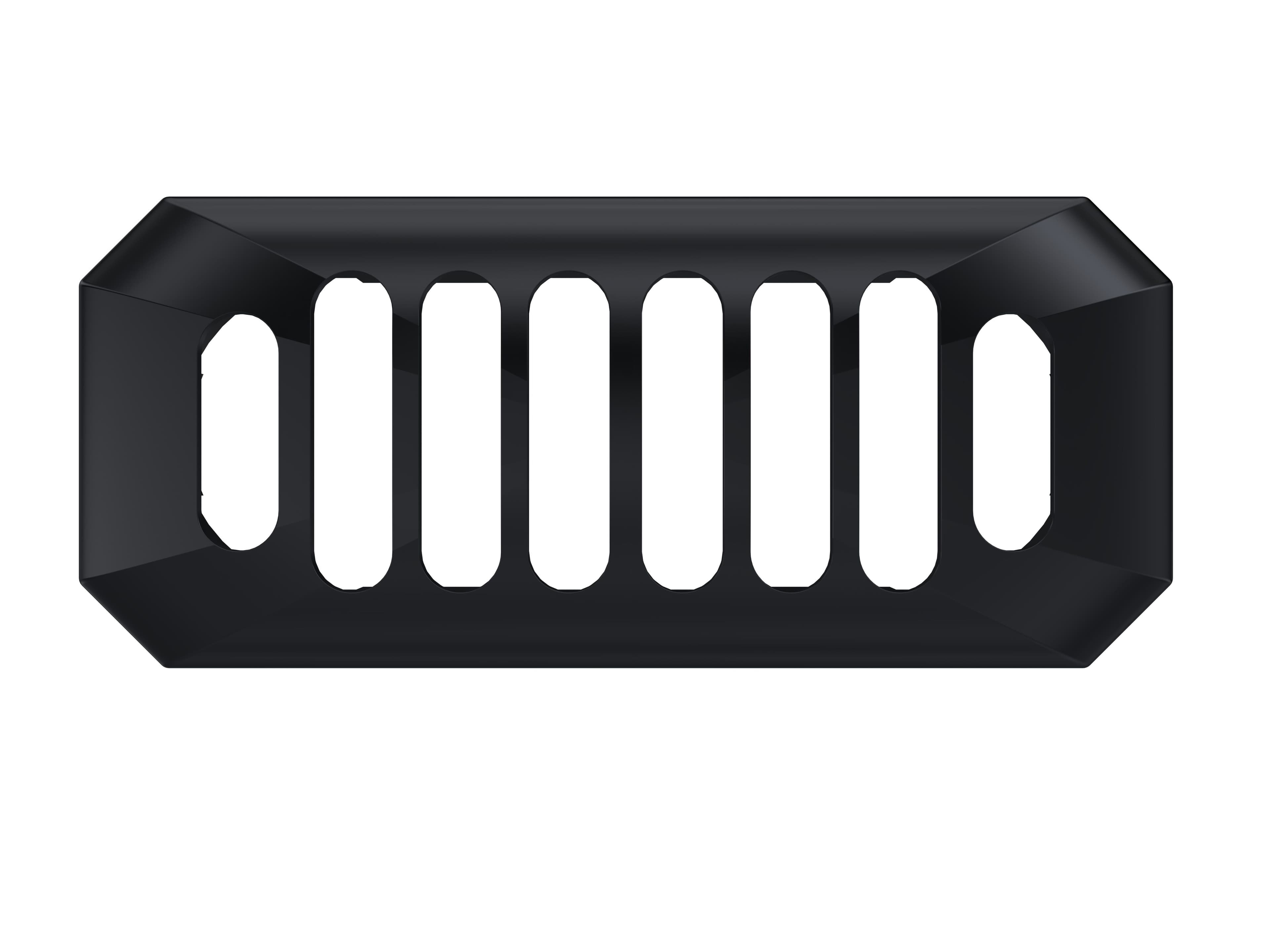 Traditional Basin Grill Overflow Cover Matt 26mm x 50mm