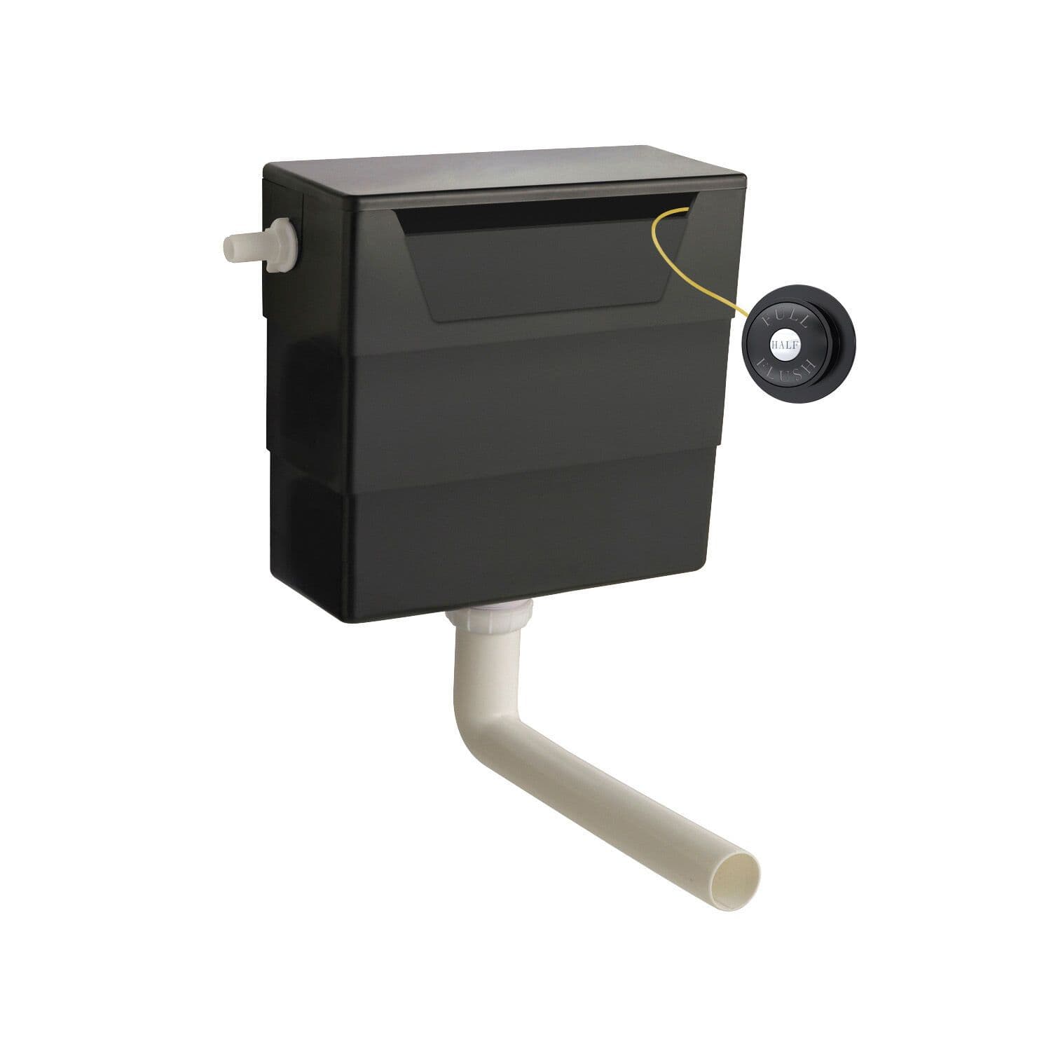 Water Saving Dual Flush Side Inlet Push Button Matt