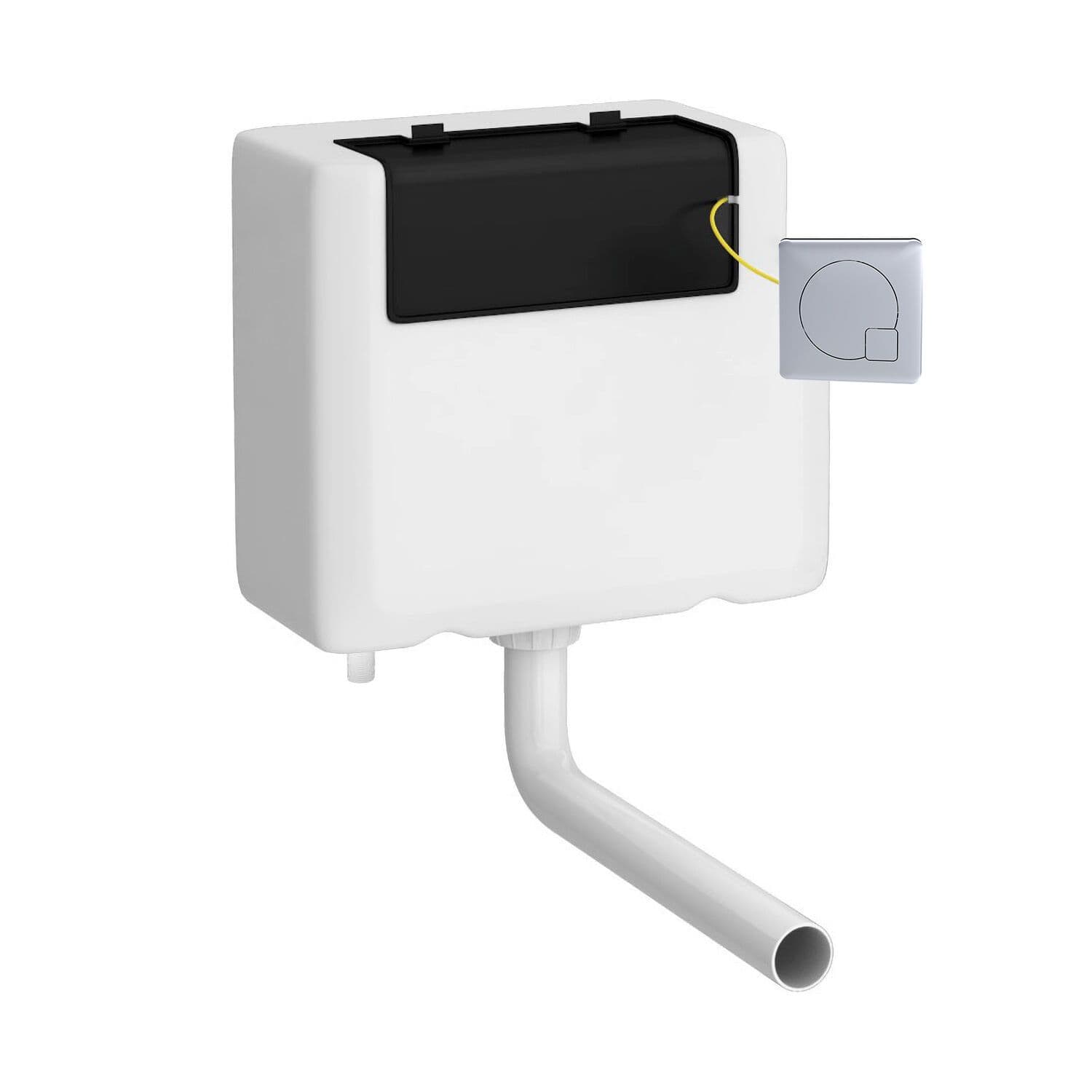 Water Saving Dual Flush Bottom Inlet Cistern Square Flush Plate