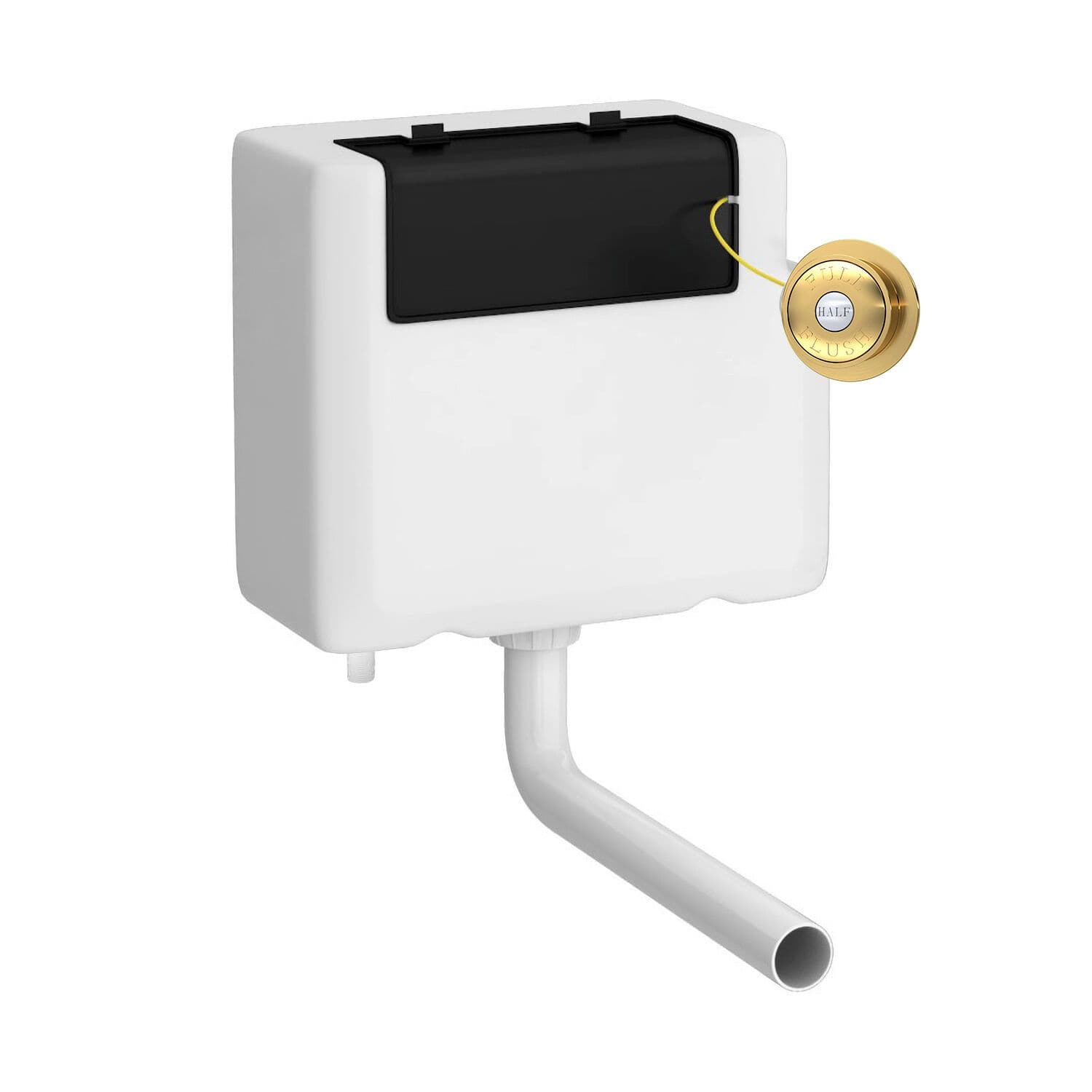 Water Saving Dual Flush Bottom Inlet Push Button Brushed Brass