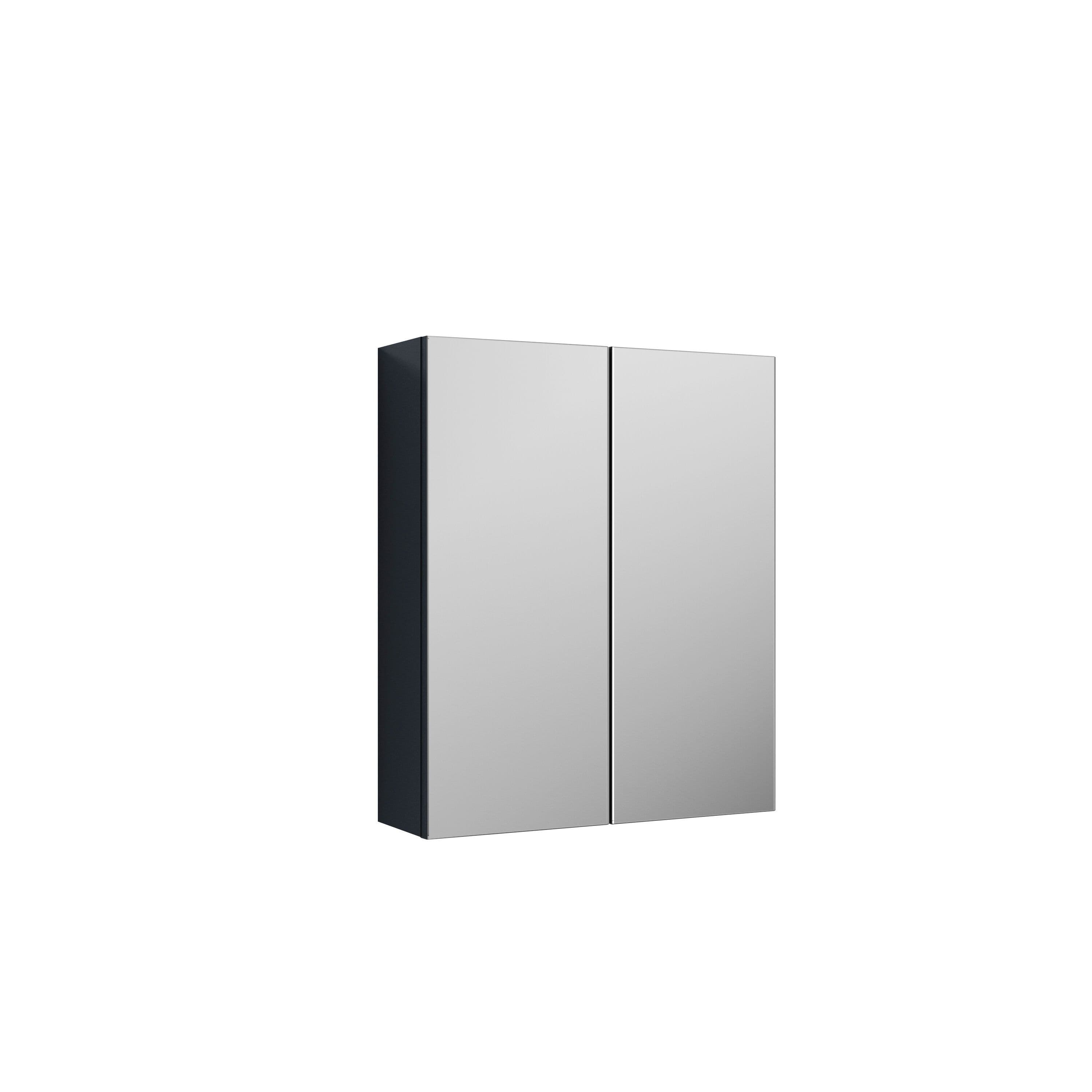 Wall Hung 2 Door Bathroom Mirror Cabinet Soft 600mm