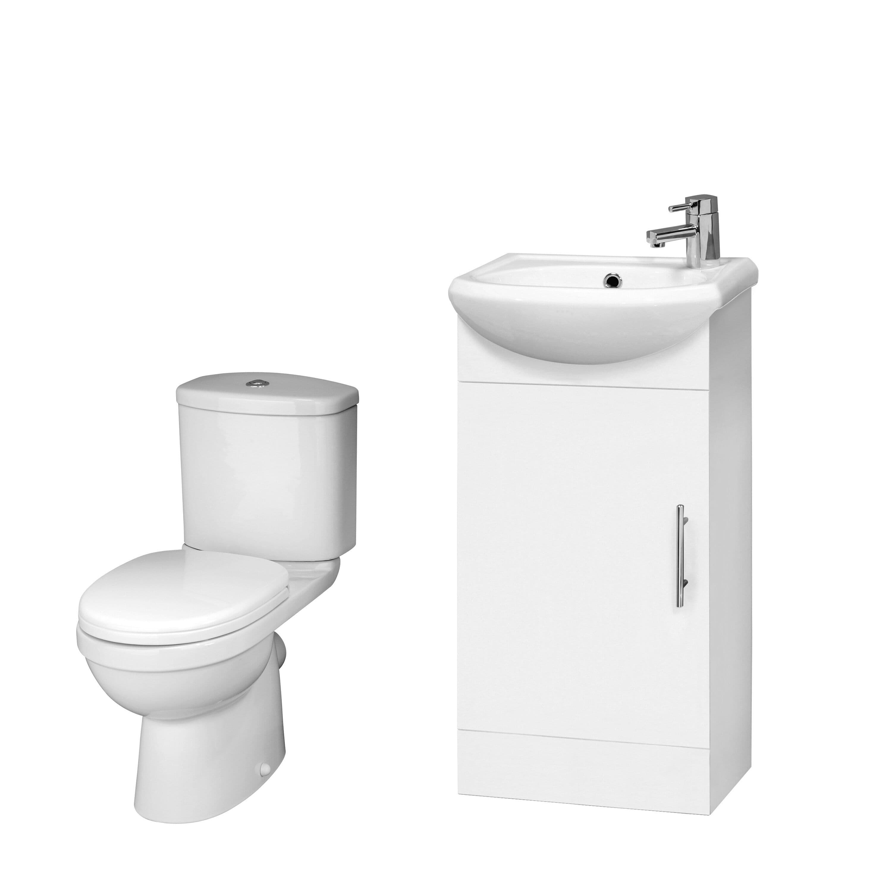 Cloakroom Suite Vanity Unit Toilet Toilet Seat Gloss