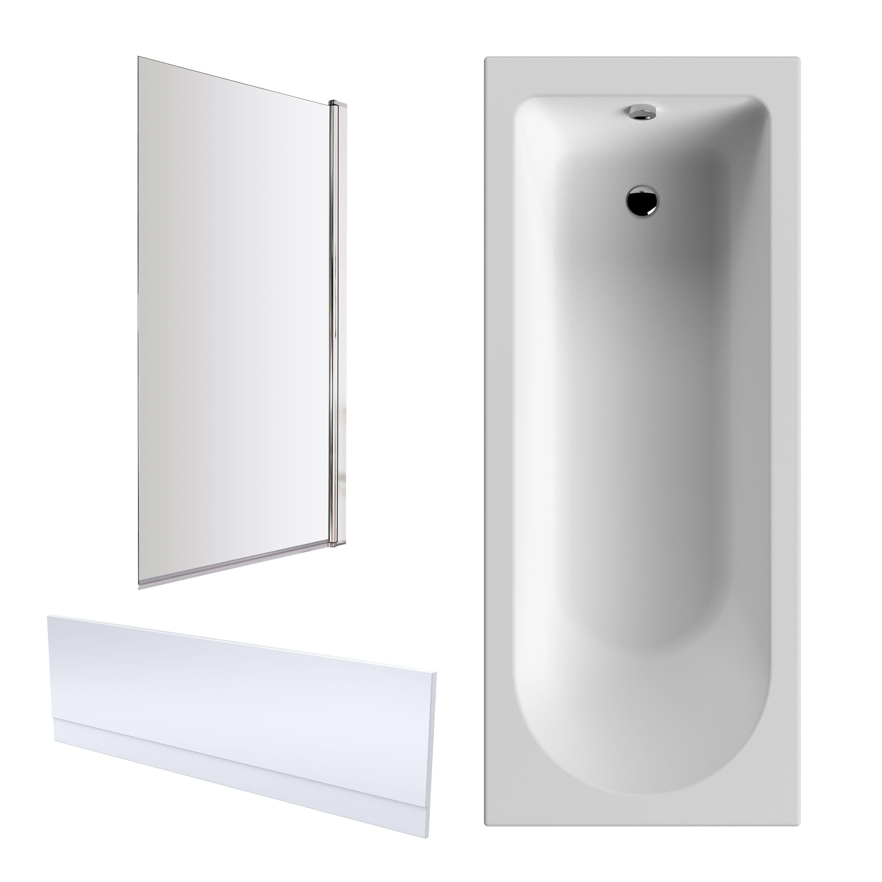 Round Bathtub Front Panel Bath Screen Chrome Profile