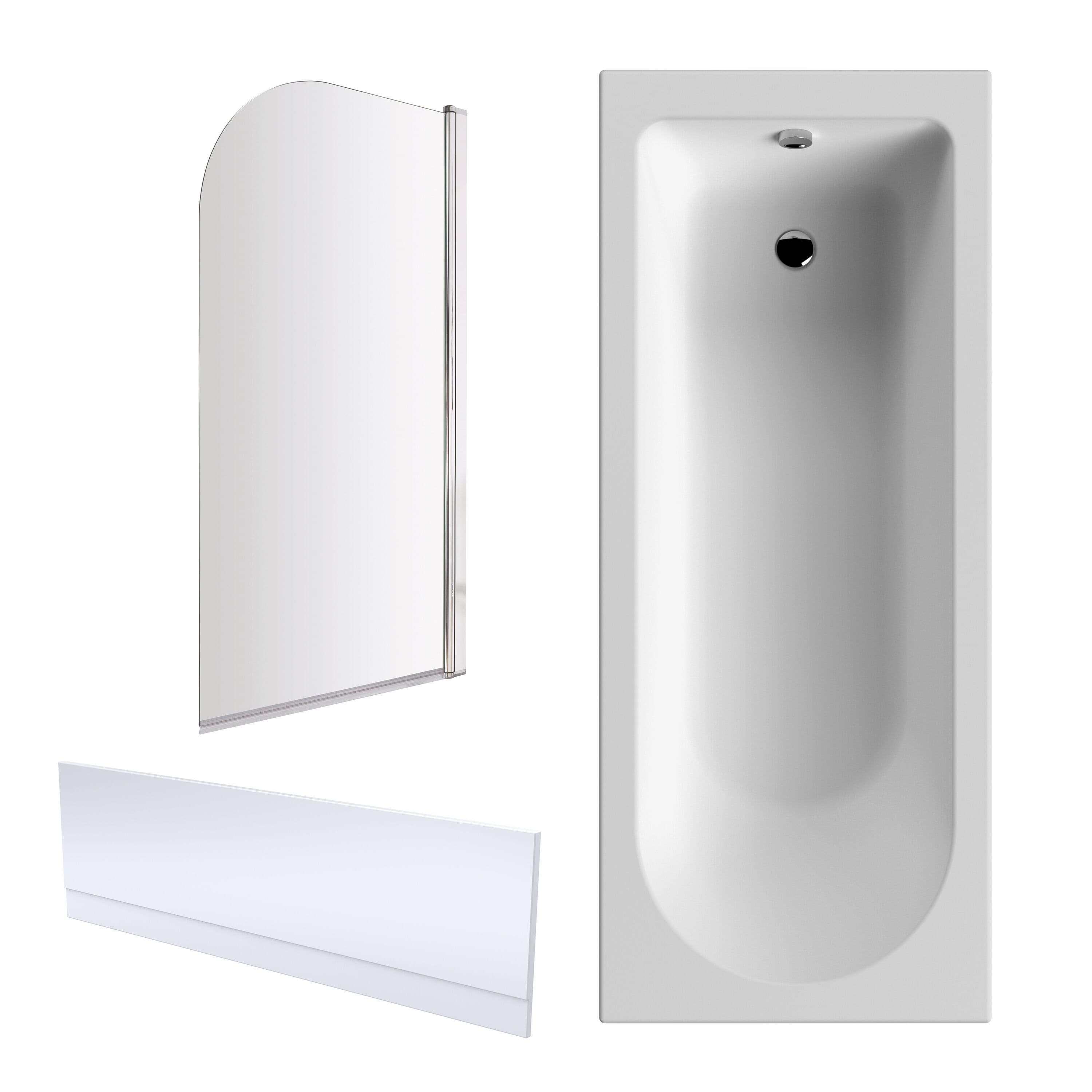 Round Bathtub Front Panel Bath Screen Chrome