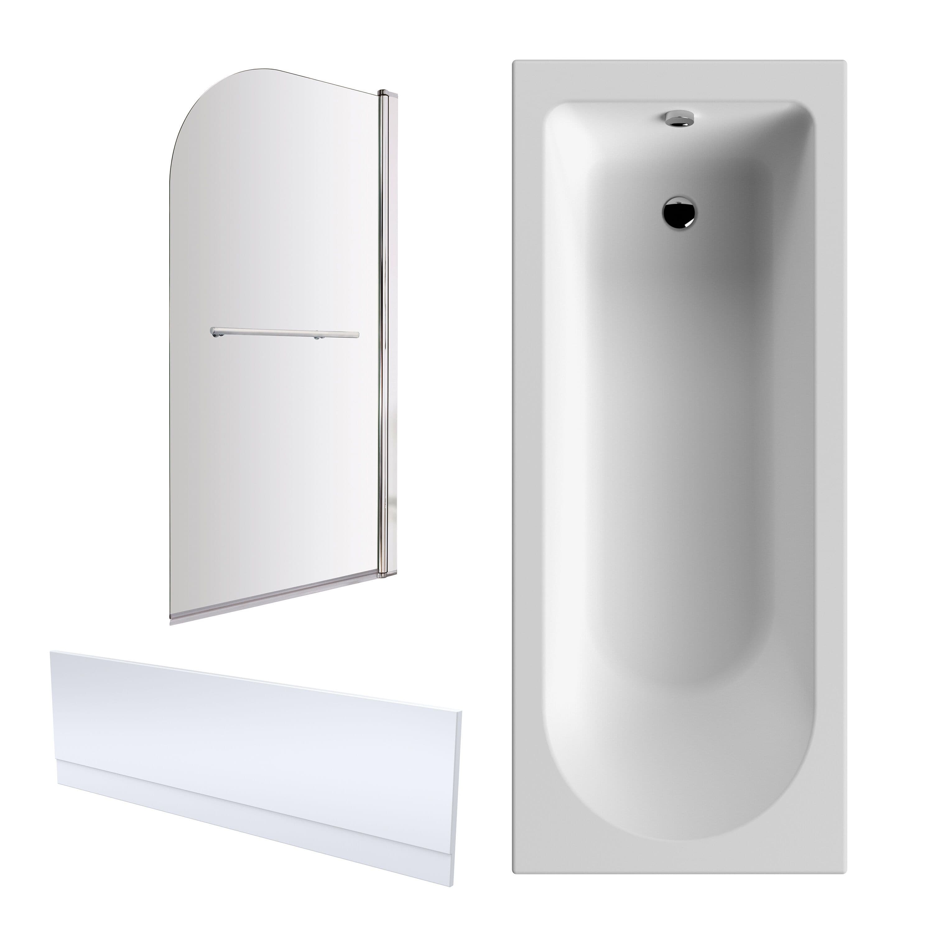 Round Bathtub Front Panel Bath Screen Rail Chrome Profile