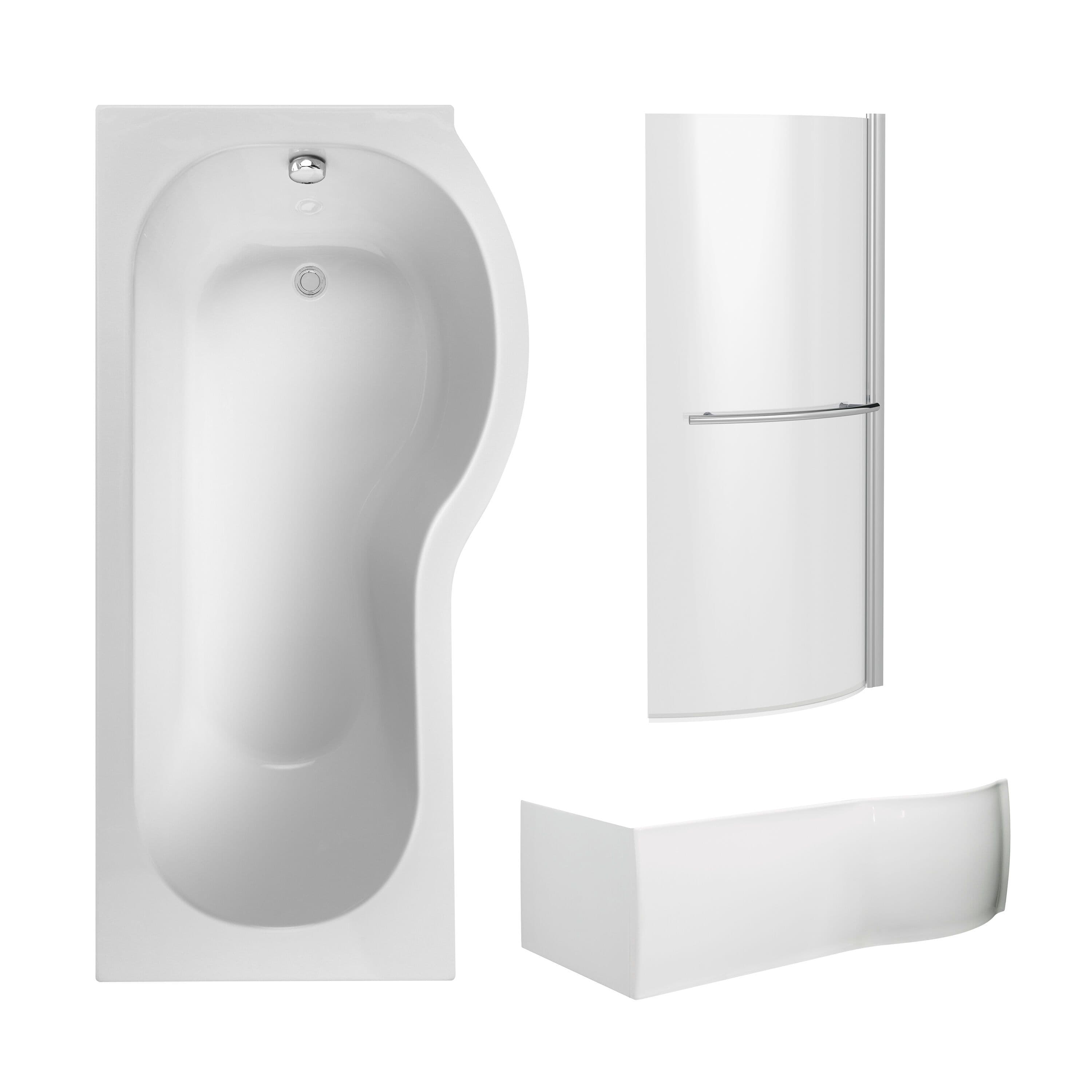 Bathtub Front Panel Screen Rail ChromeProfile