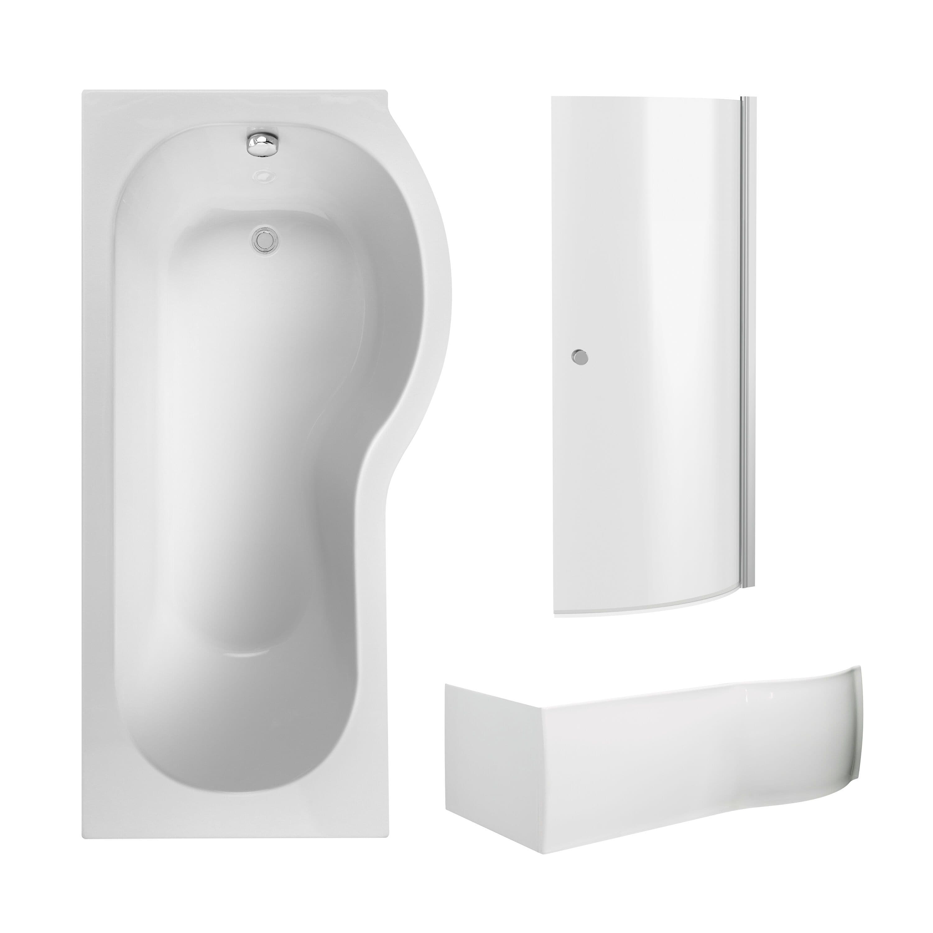 P Bath Screen Knob Front Panel Set Chrome