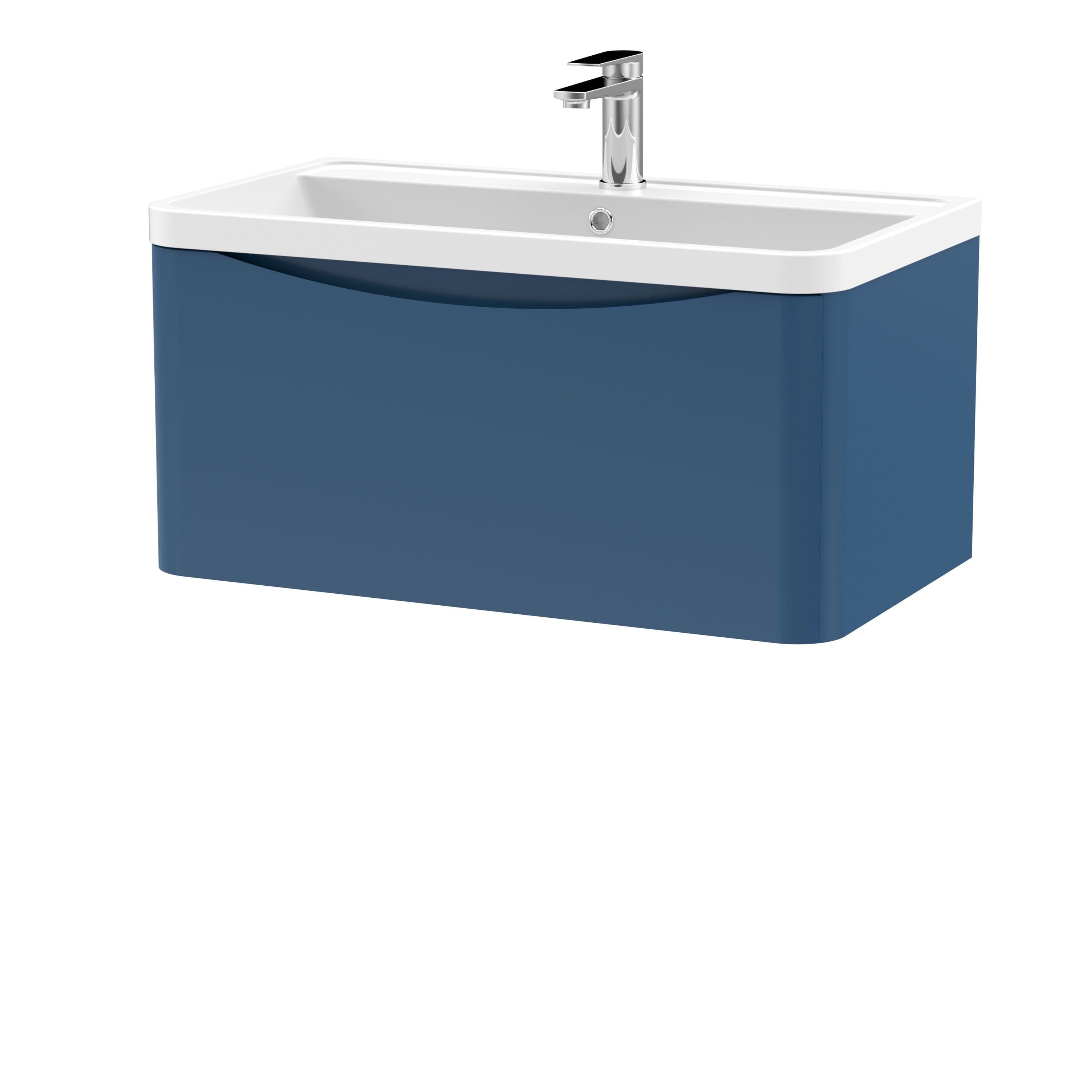 Wall Hung 1 Drawer Vanity Basin Unit Polymarble Basin 800mm