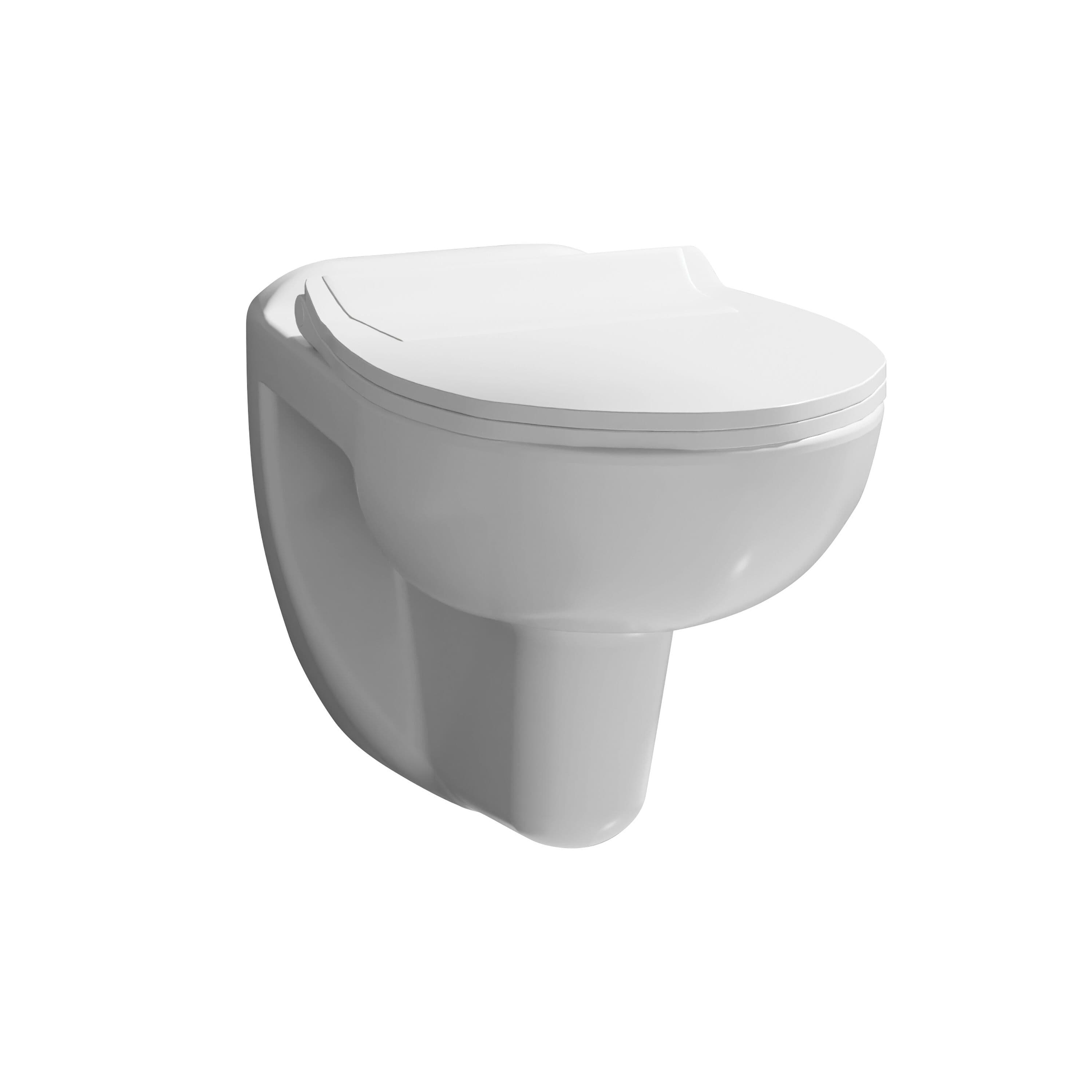 Adley Wall Hung Ceramic Toilet Pan & Soft Close Seat 535mm