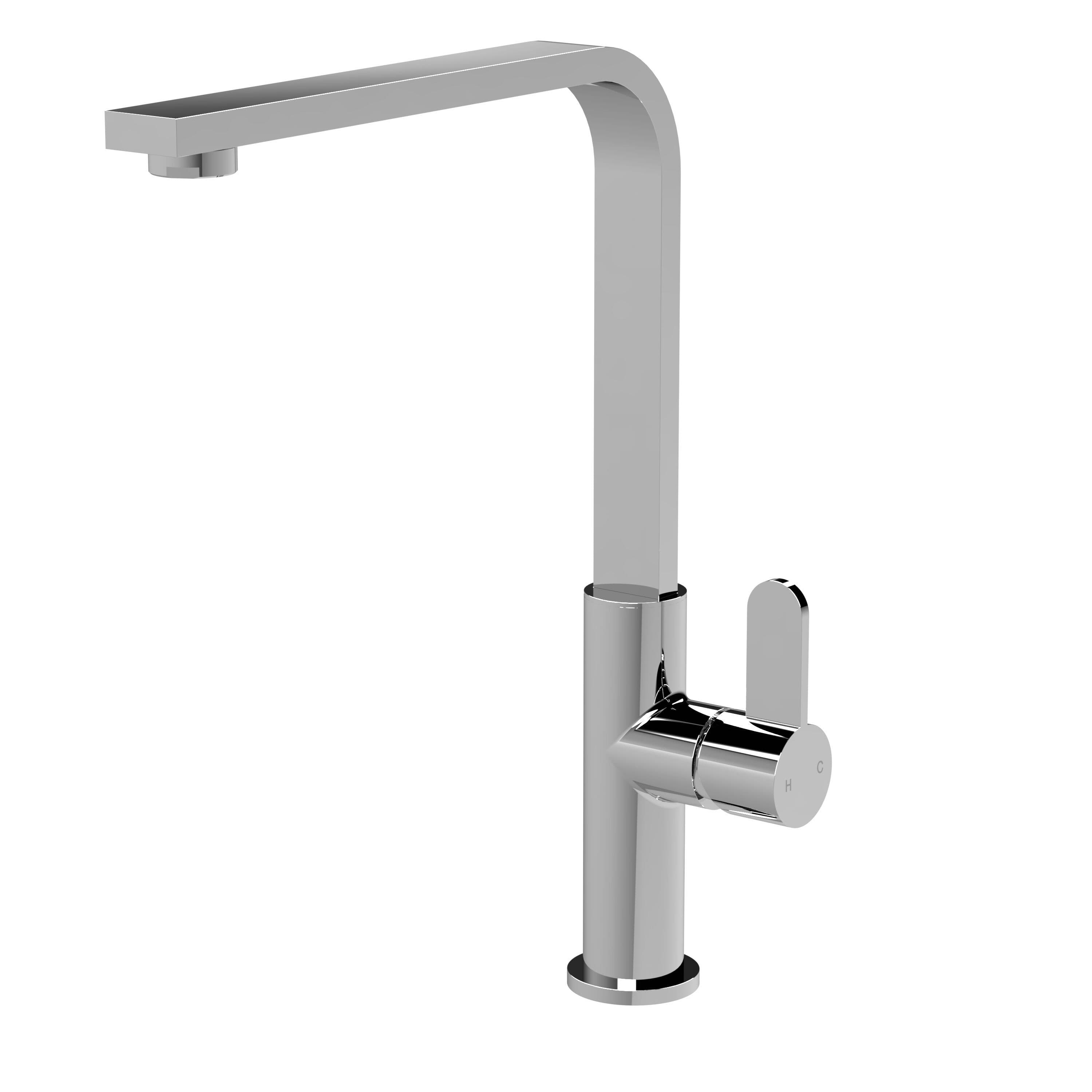 Kitchen Mono Mixer Tap 1 Lever Handle Chrome 302mm