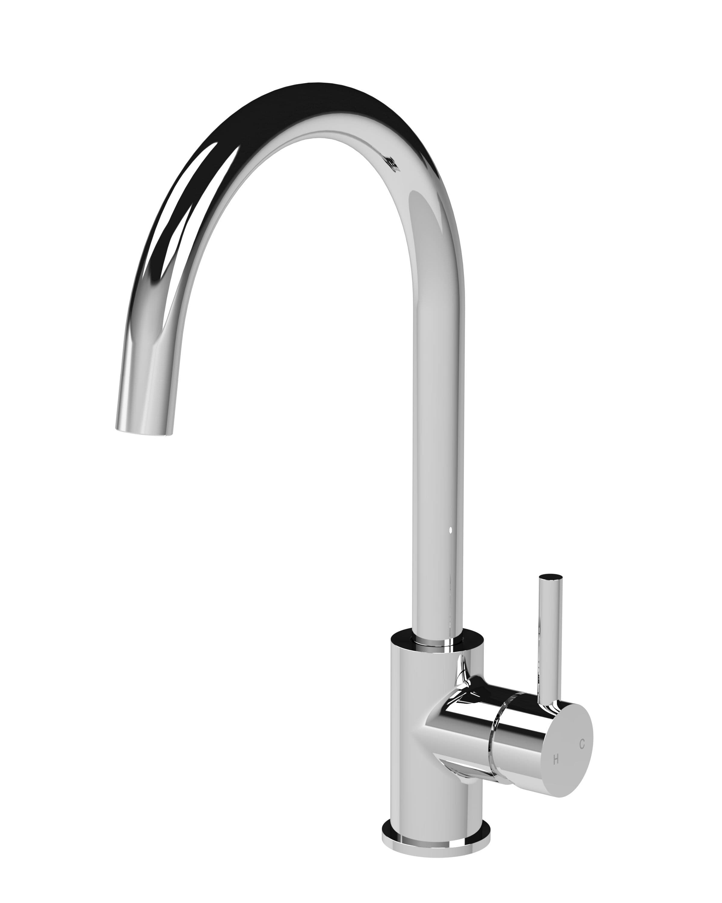 Kitchen Mono Mixer Tap 1 Lever Handle Chrome 436mm